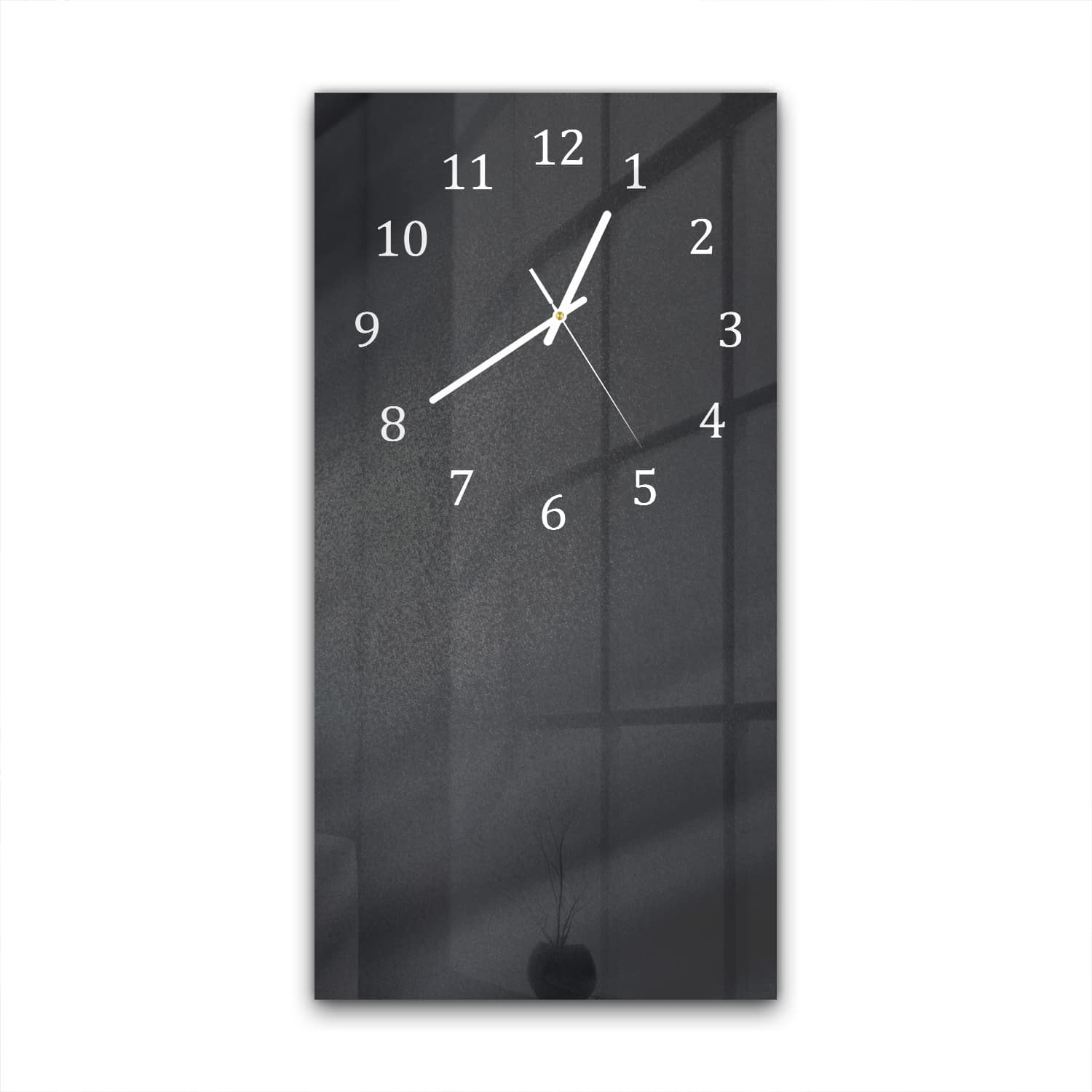 Wanduhr 30x60 - Schwarzer Stoff