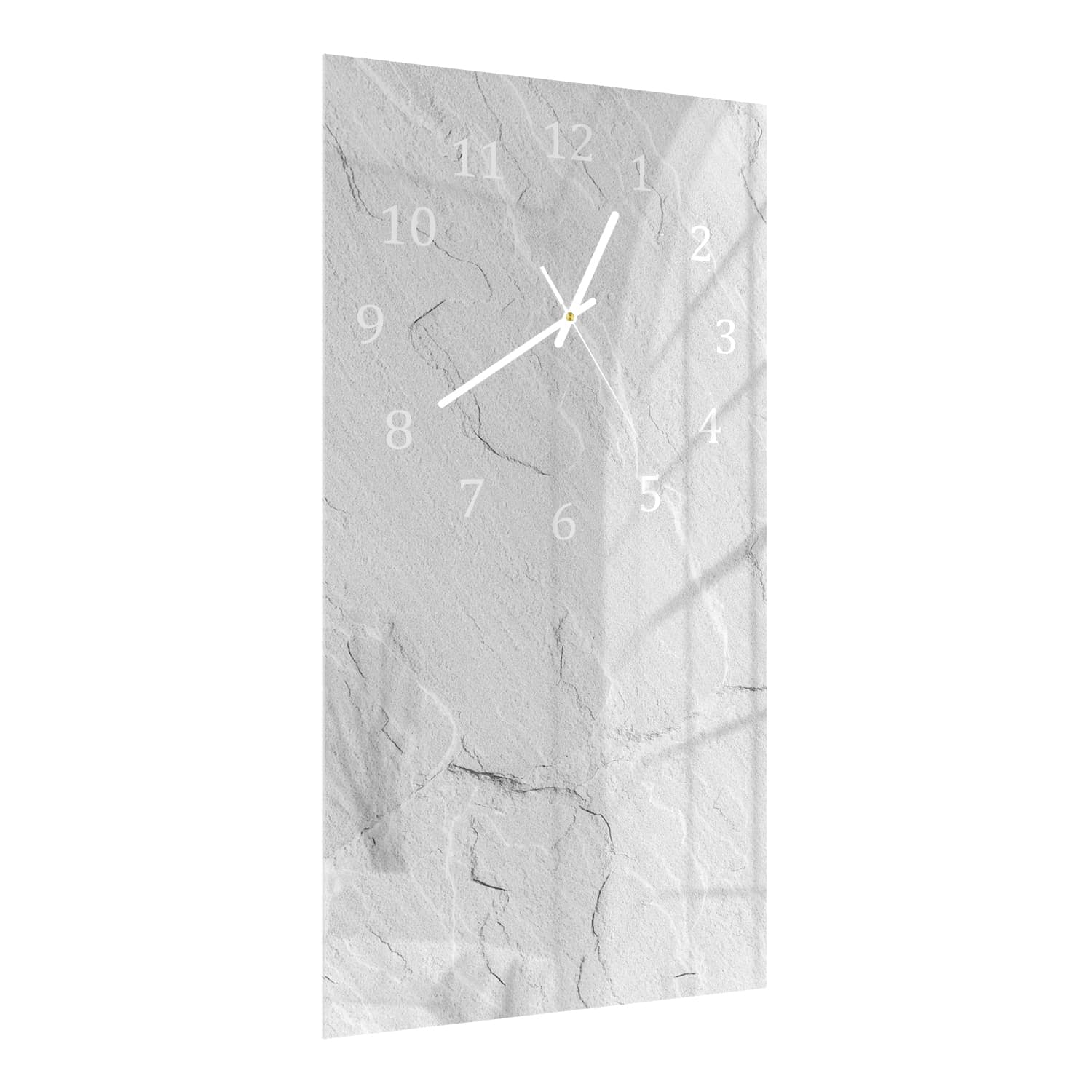 Wanduhr 30x60 - Weißer Schiefer
