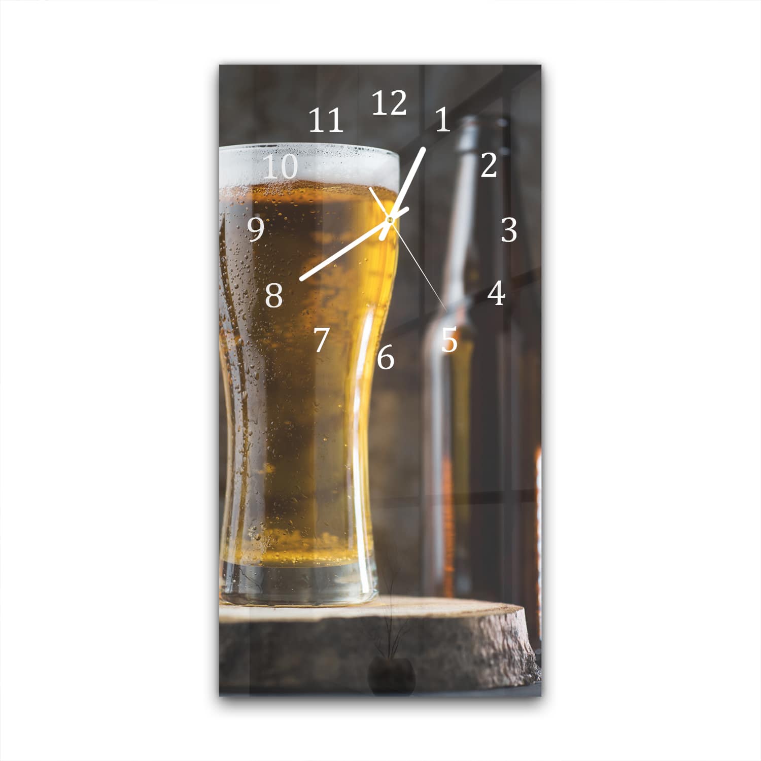 Wanduhr 30x60 - Kalte Tasse Bier