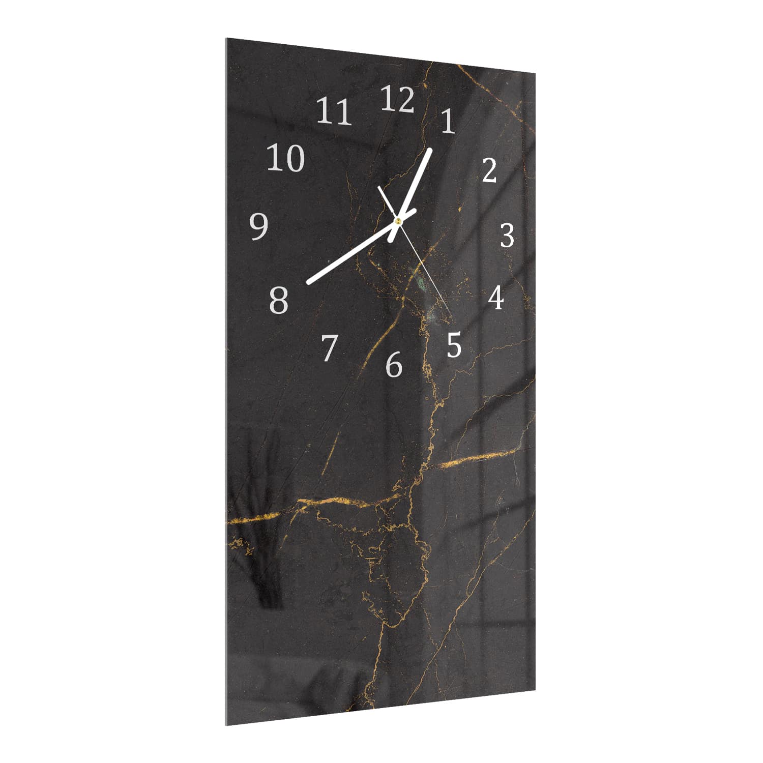 Wanduhr 30x60 - Goldadermarmor