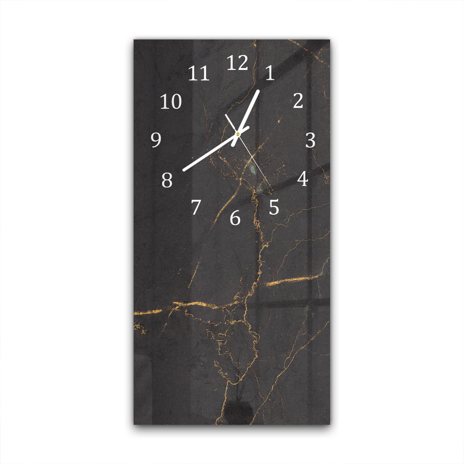 Wanduhr 30x60 - Goldadermarmor