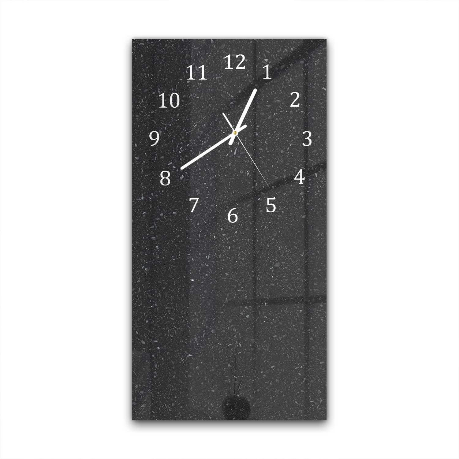 Wanduhr 30x60 - Schwarze Kieselsteine