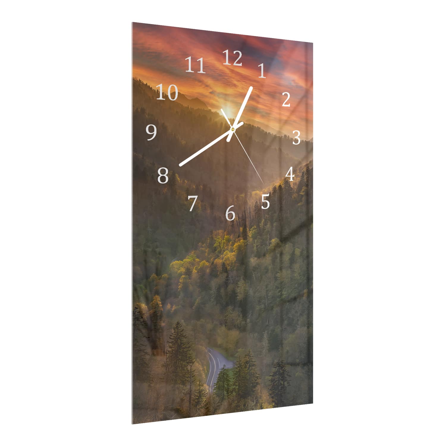 Wanduhr 30x60 - Great Smoky Mountains in den USA