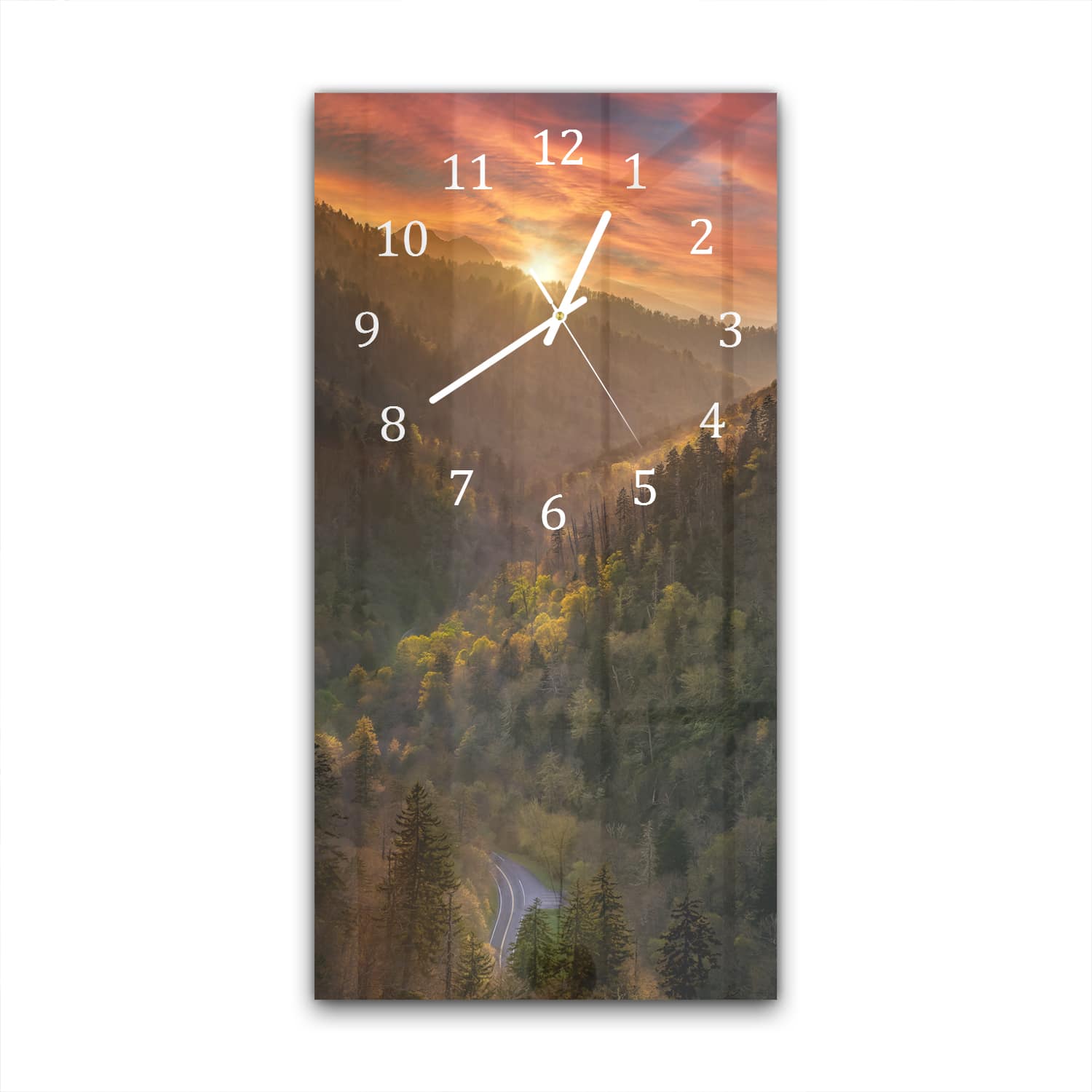 Wanduhr 30x60 - Great Smoky Mountains in den USA