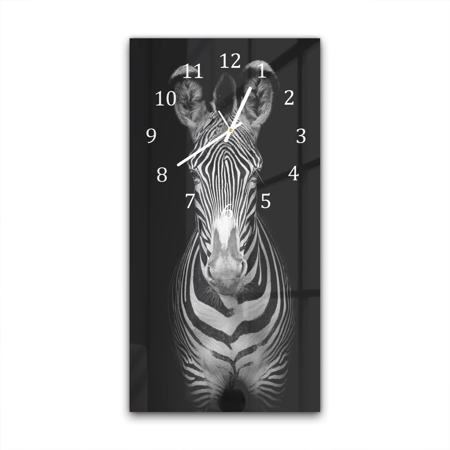 Wanduhr 30x60 - Zebraporträt