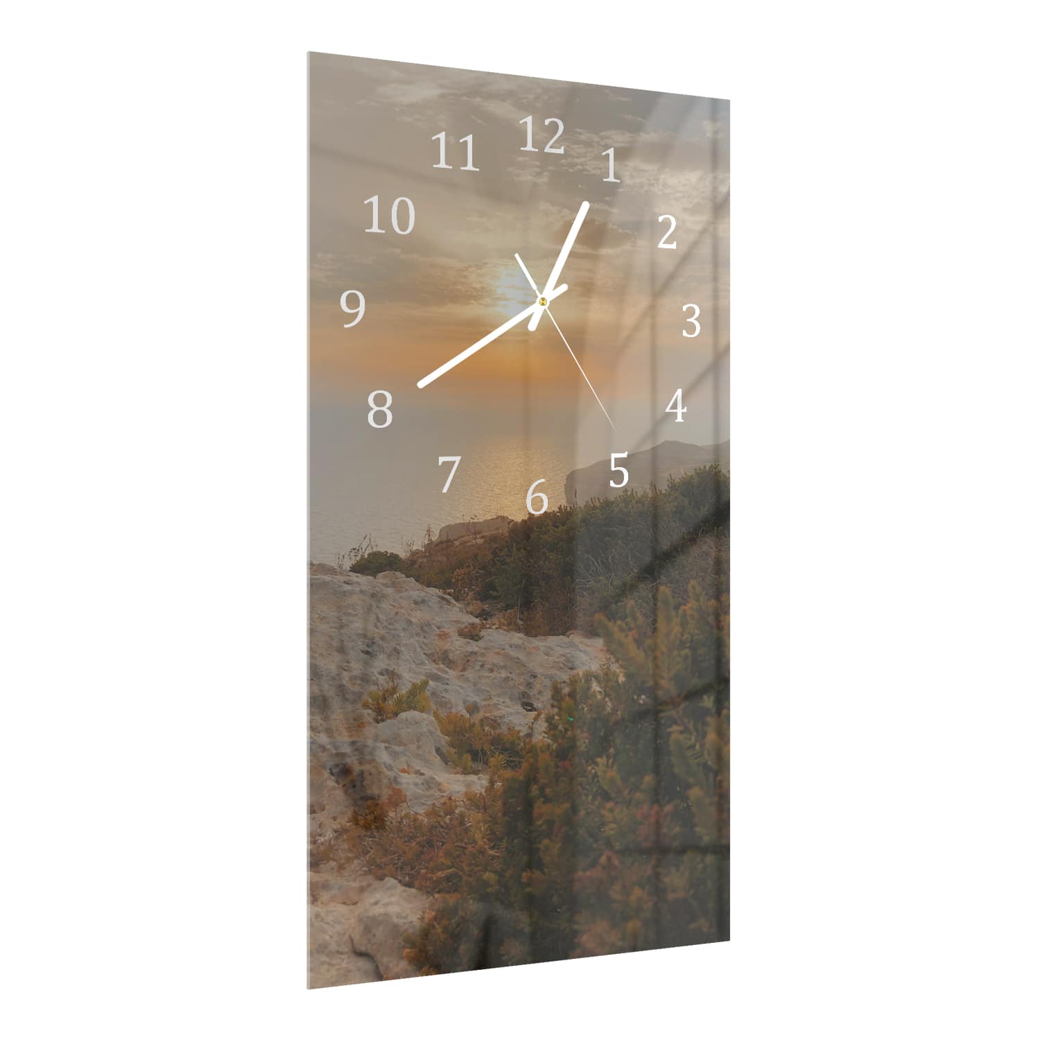 Wanduhr 30x60 - Blick auf Malta