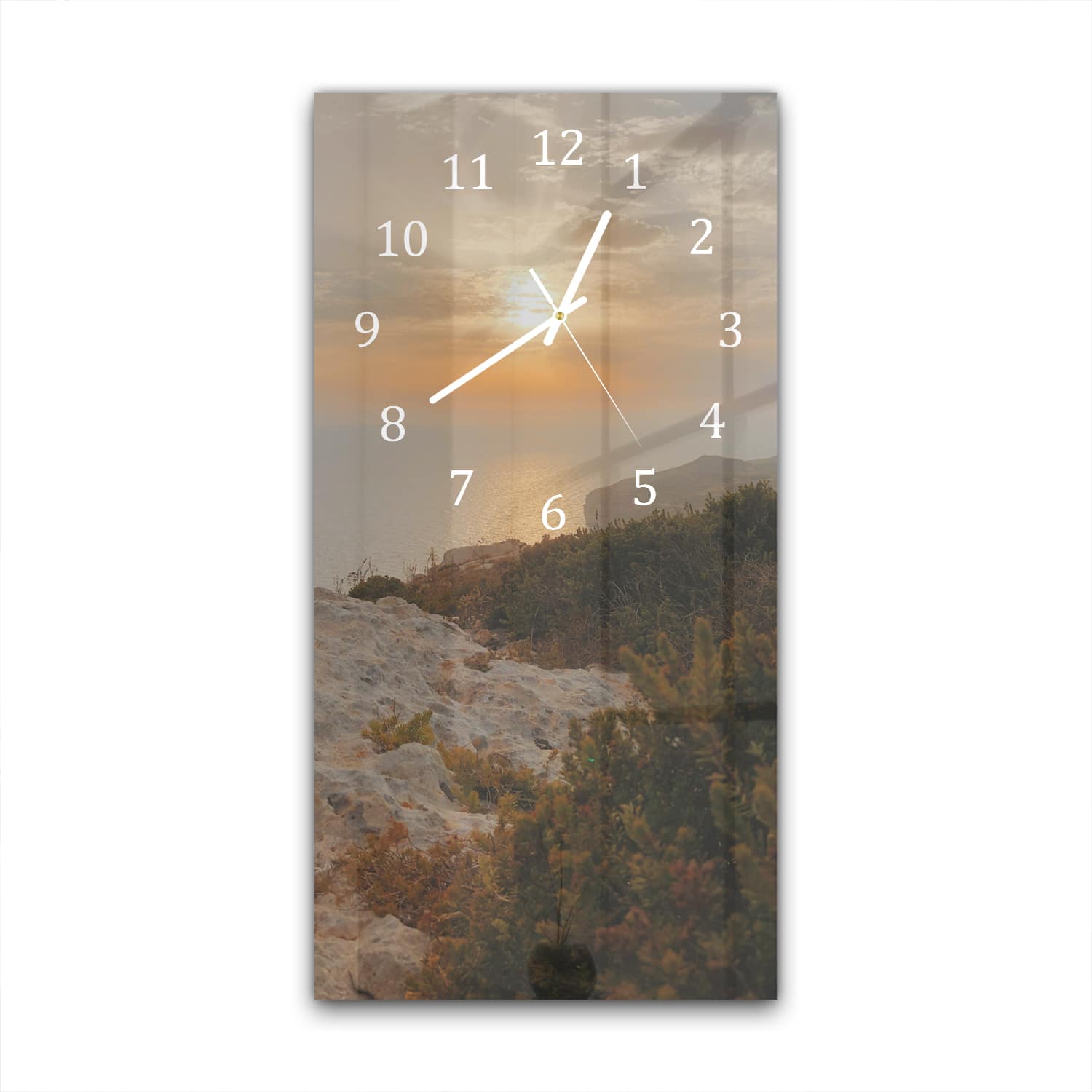 Wanduhr 30x60 - Blick auf Malta