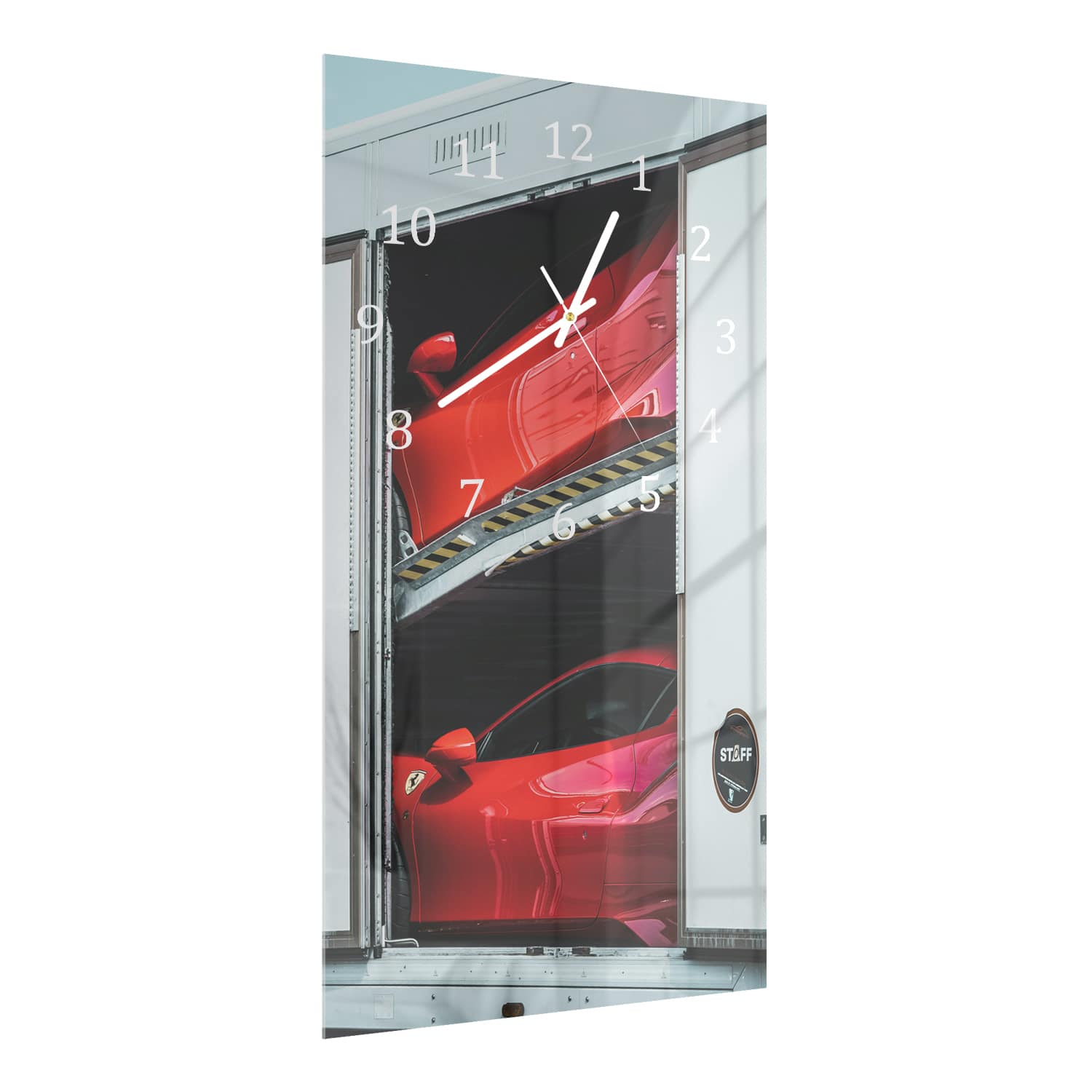 Wanduhr 30x60 - Ferrari-Transport
