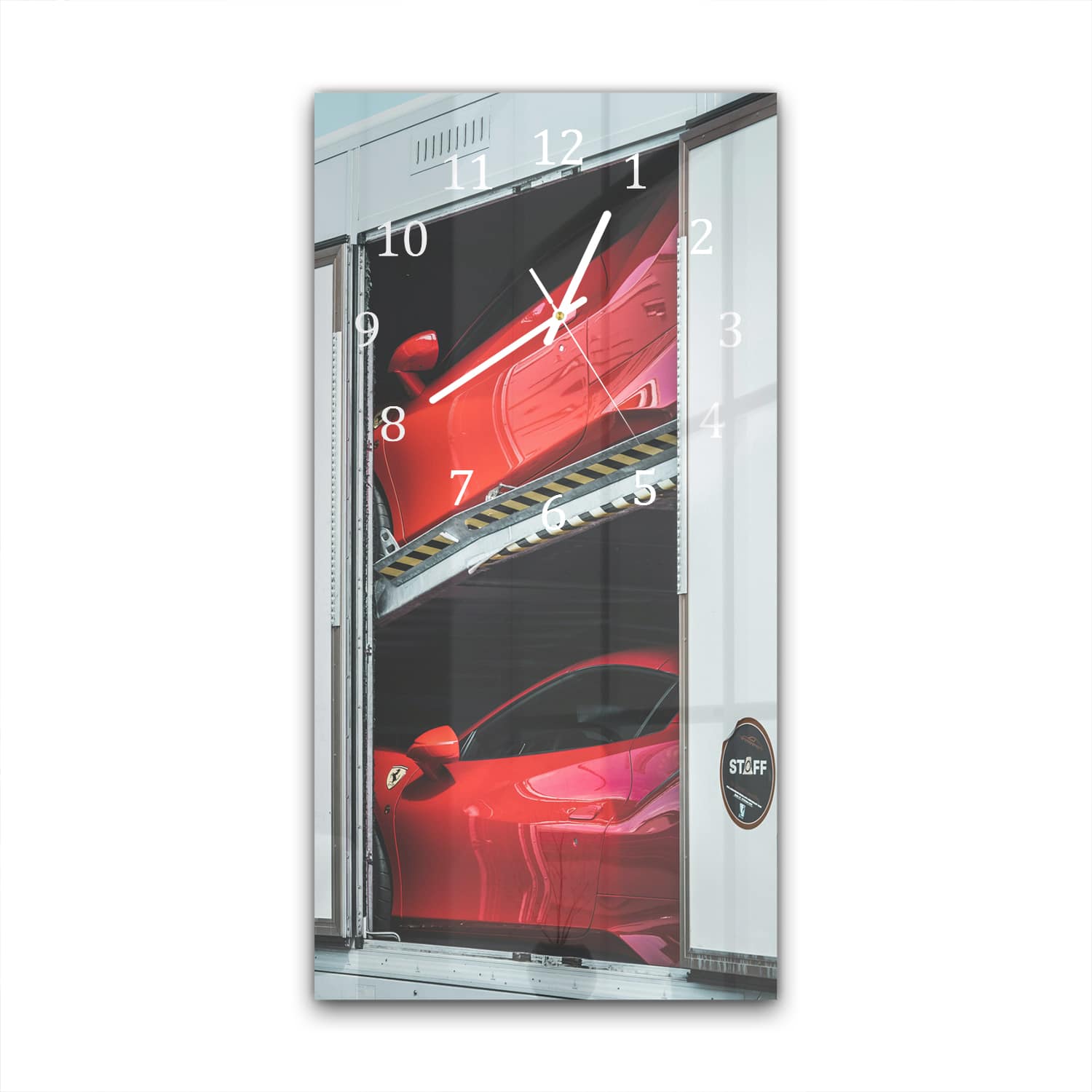 Wanduhr 30x60 - Ferrari-Transport