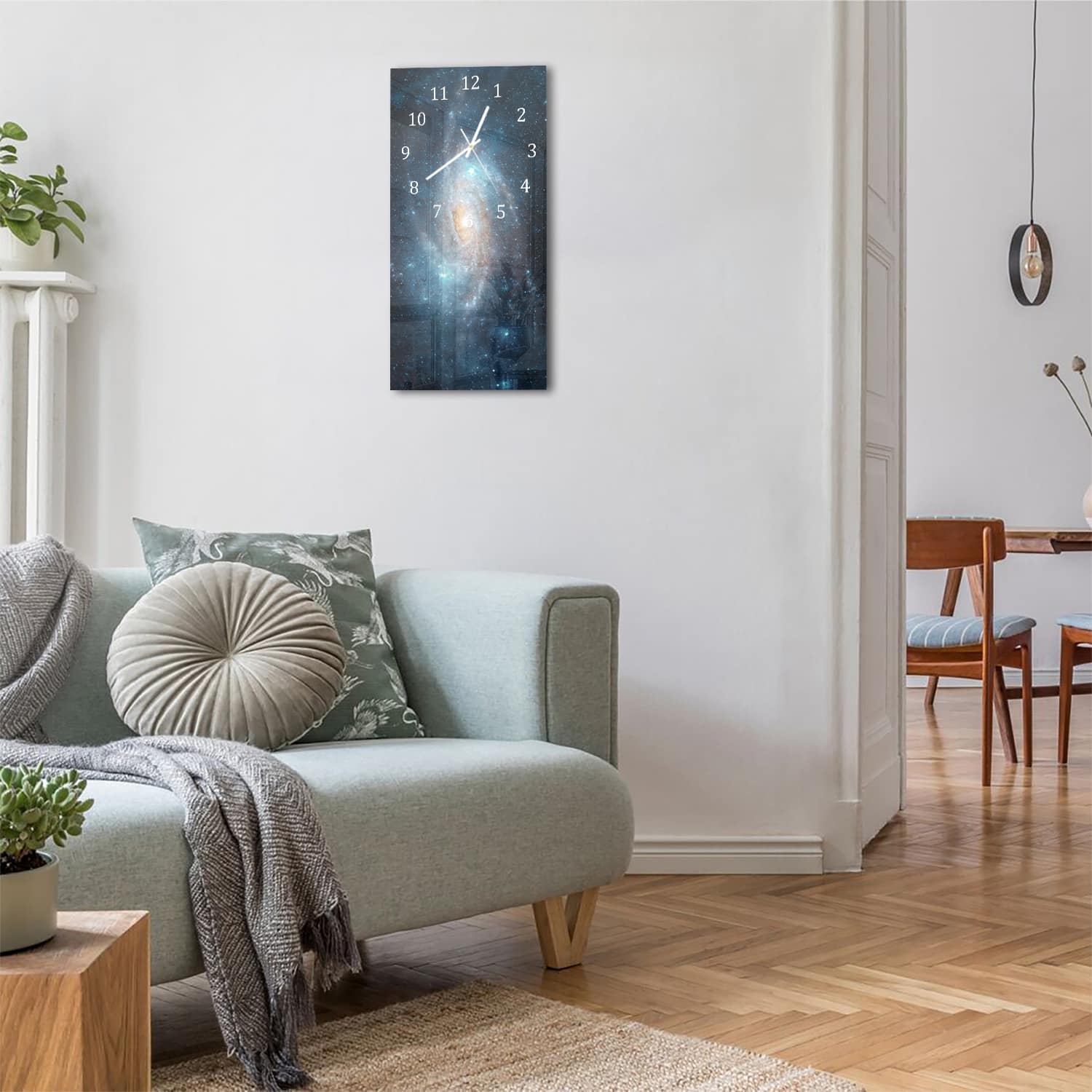 Wanduhr 30x60 - Spiralgalaxie