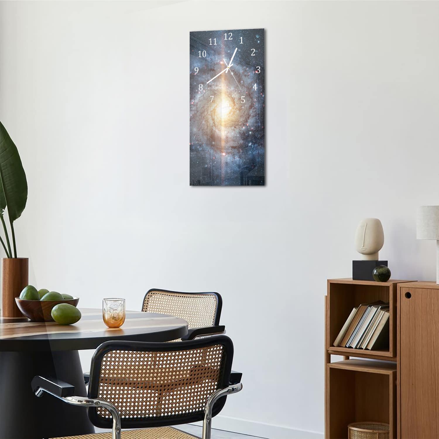 Wanduhr 30x60 - Nebel zwischen den Sternen