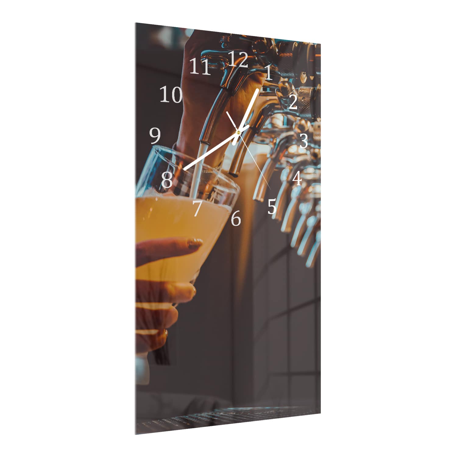 Wanduhr 30x60 - Bierhahn