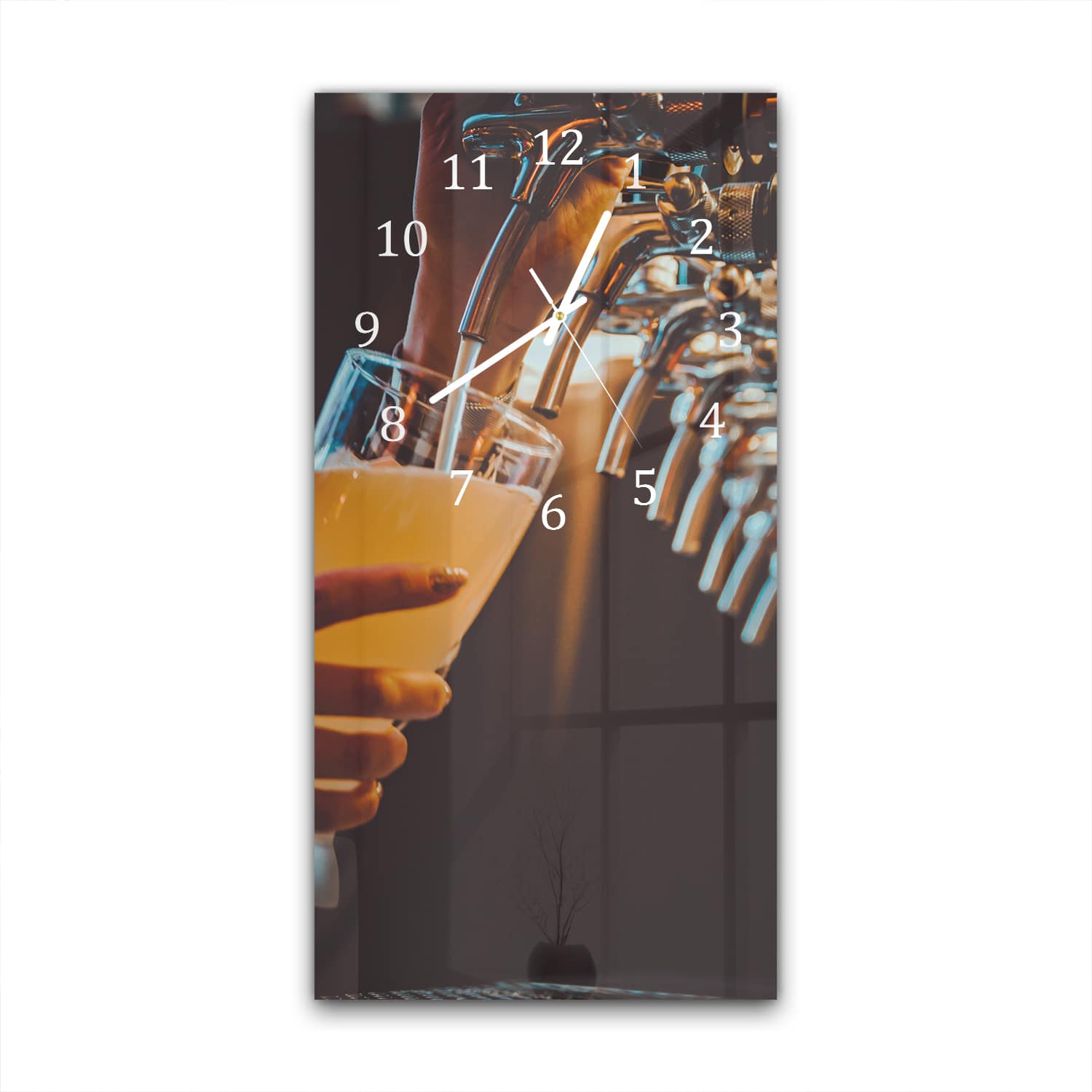 Wanduhr 30x60 - Bierhahn