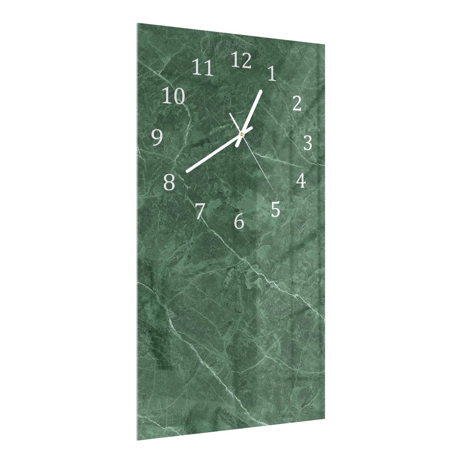 Wanduhr 30x60 - Grüner Marmor