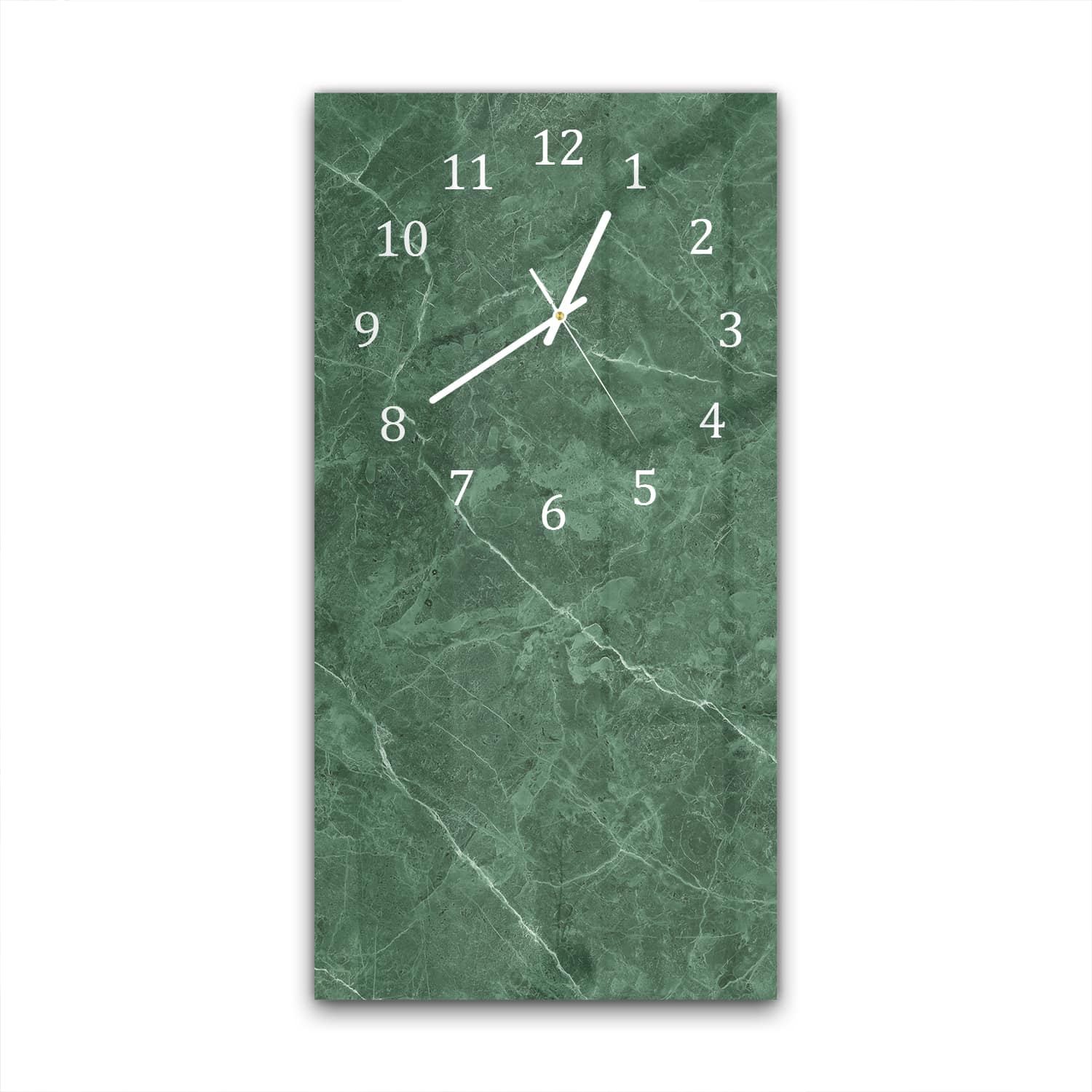Wanduhr 30x60 - Grüner Marmor