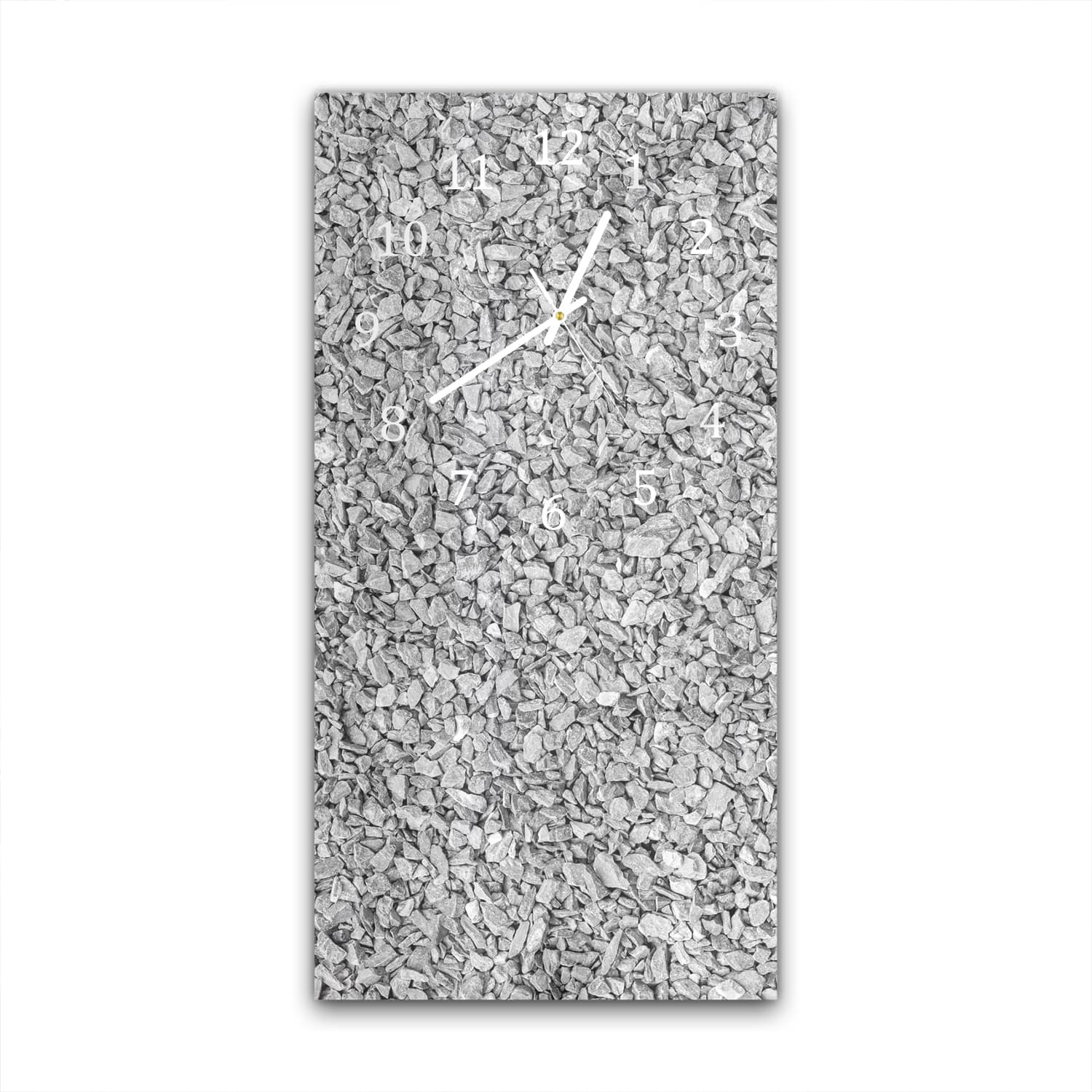 Wanduhr 30x60 - Graues Kies