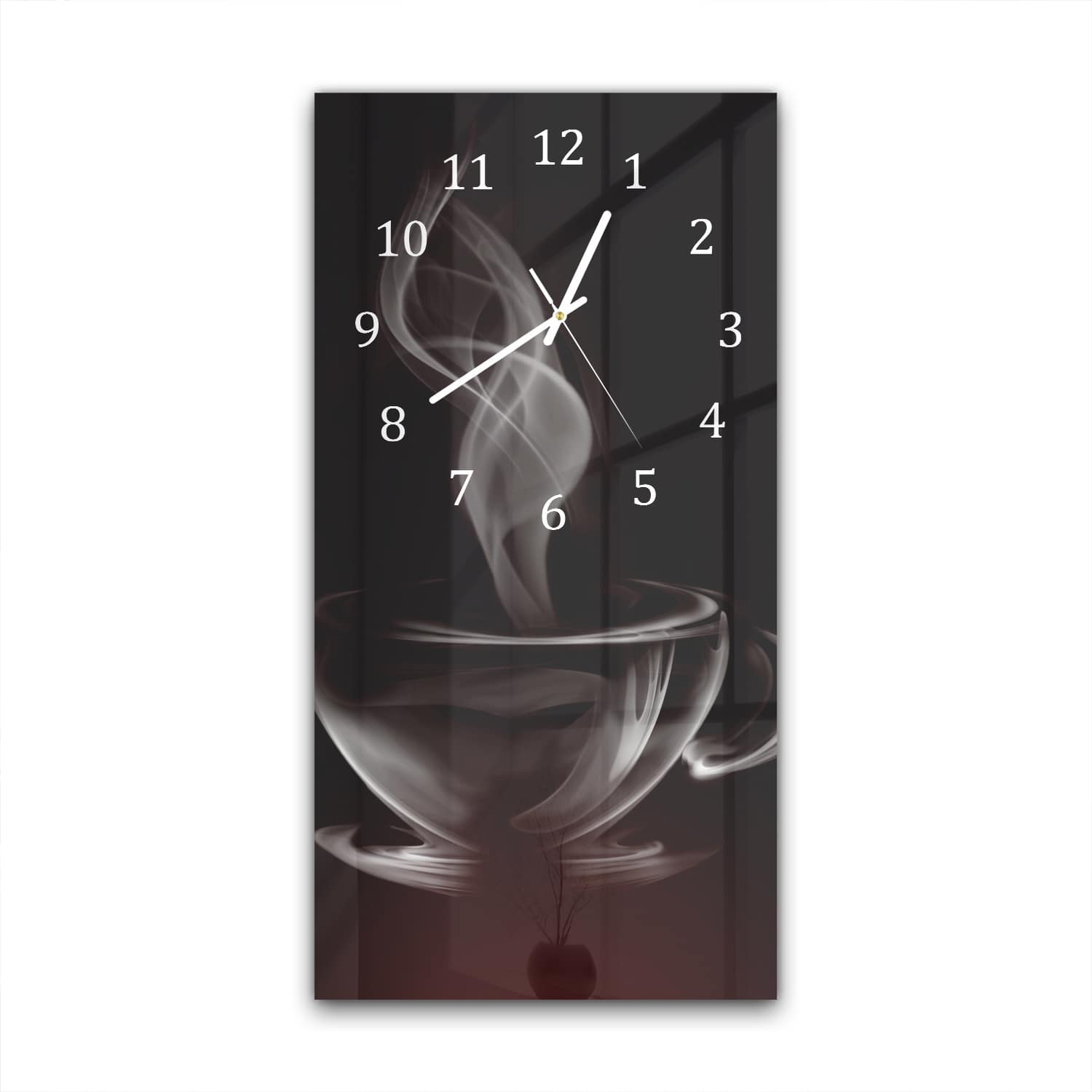 Wanduhr 30x60 - Heiße Kaffee-Illustration
