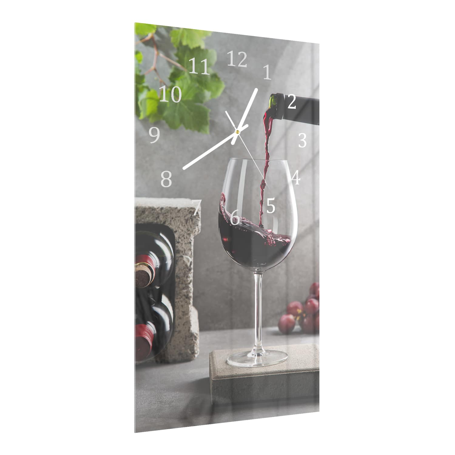 Wanduhr 30x60 - Wein einschenken