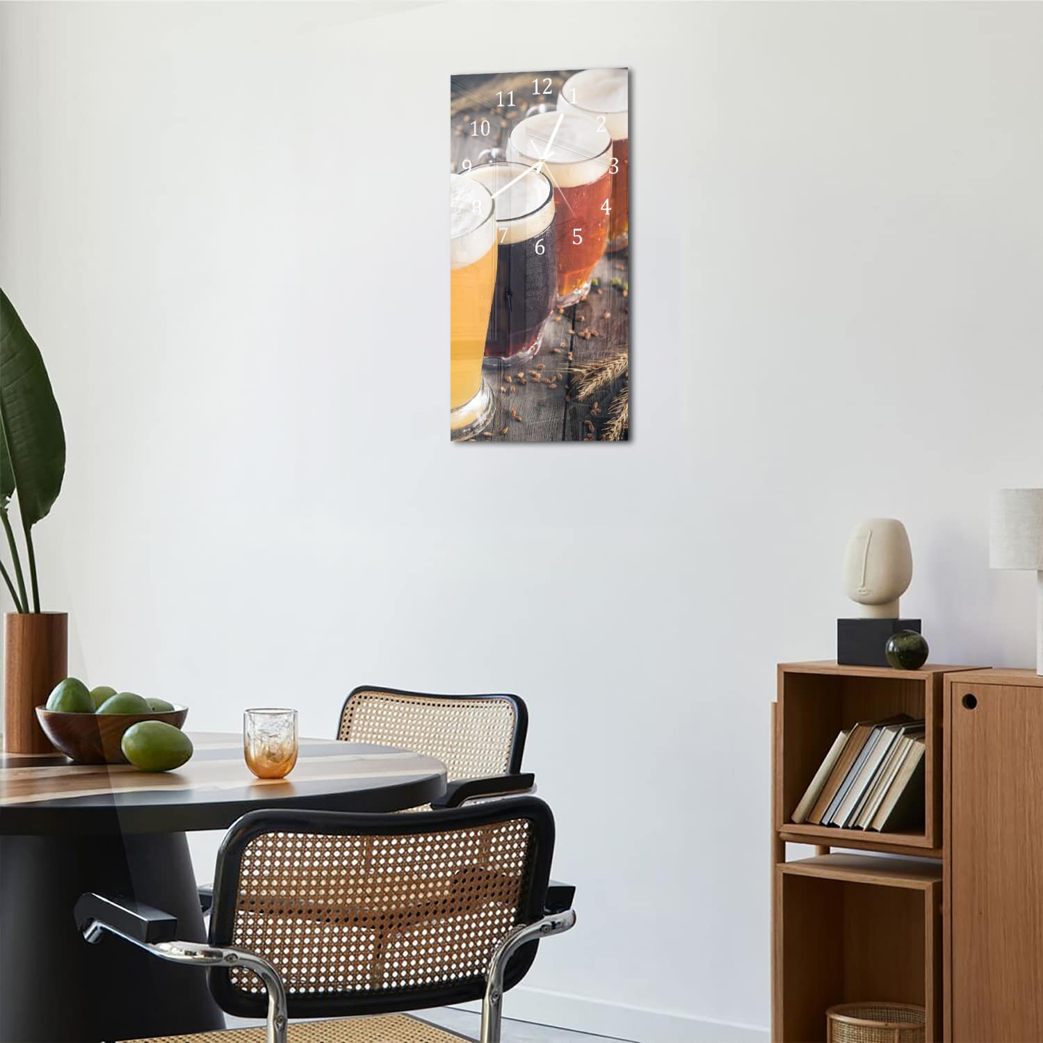 Wanduhr 30x60 - Bunte Biersorten