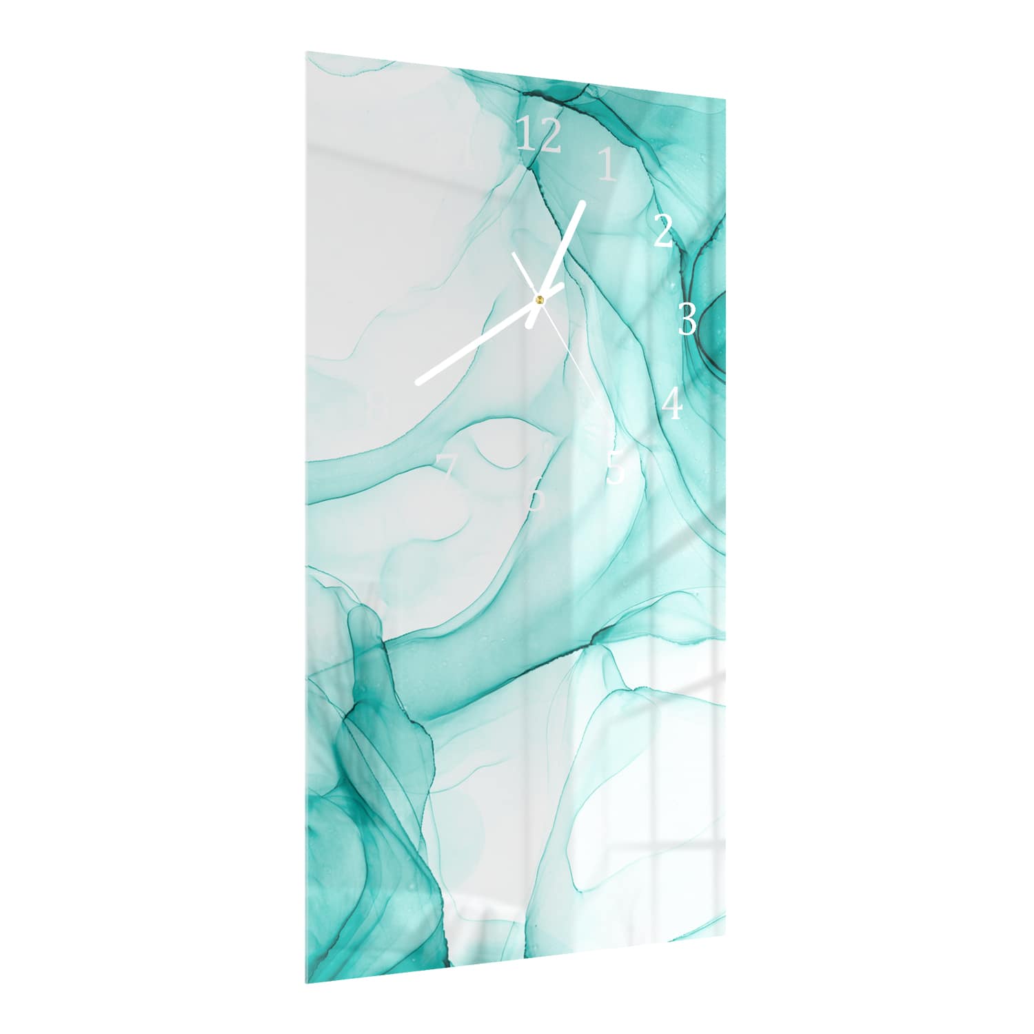 Wanduhr 30x60 - Aquamarin-Marmor