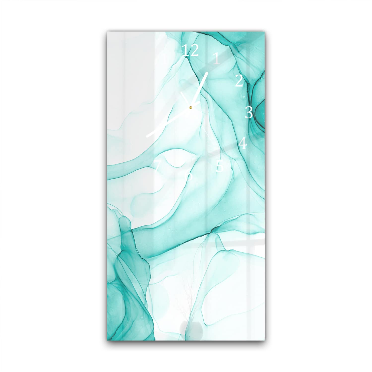 Wanduhr 30x60 - Aquamarin-Marmor