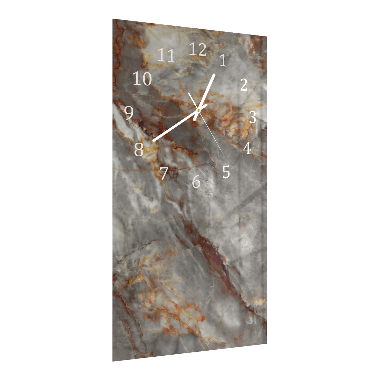 Wanduhr 30x60 - Rotrost-Marmor