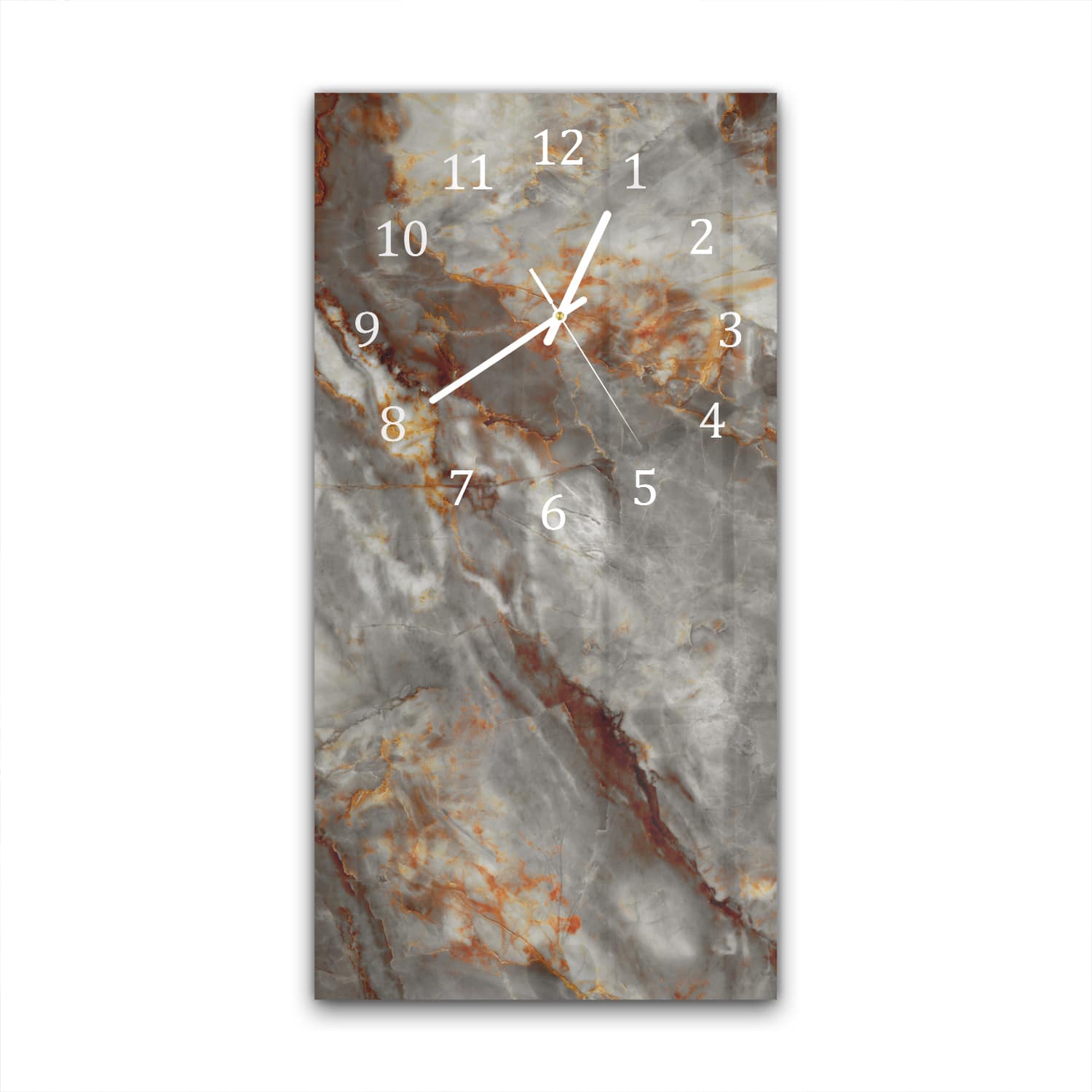 Wanduhr 30x60 - Rotrost-Marmor