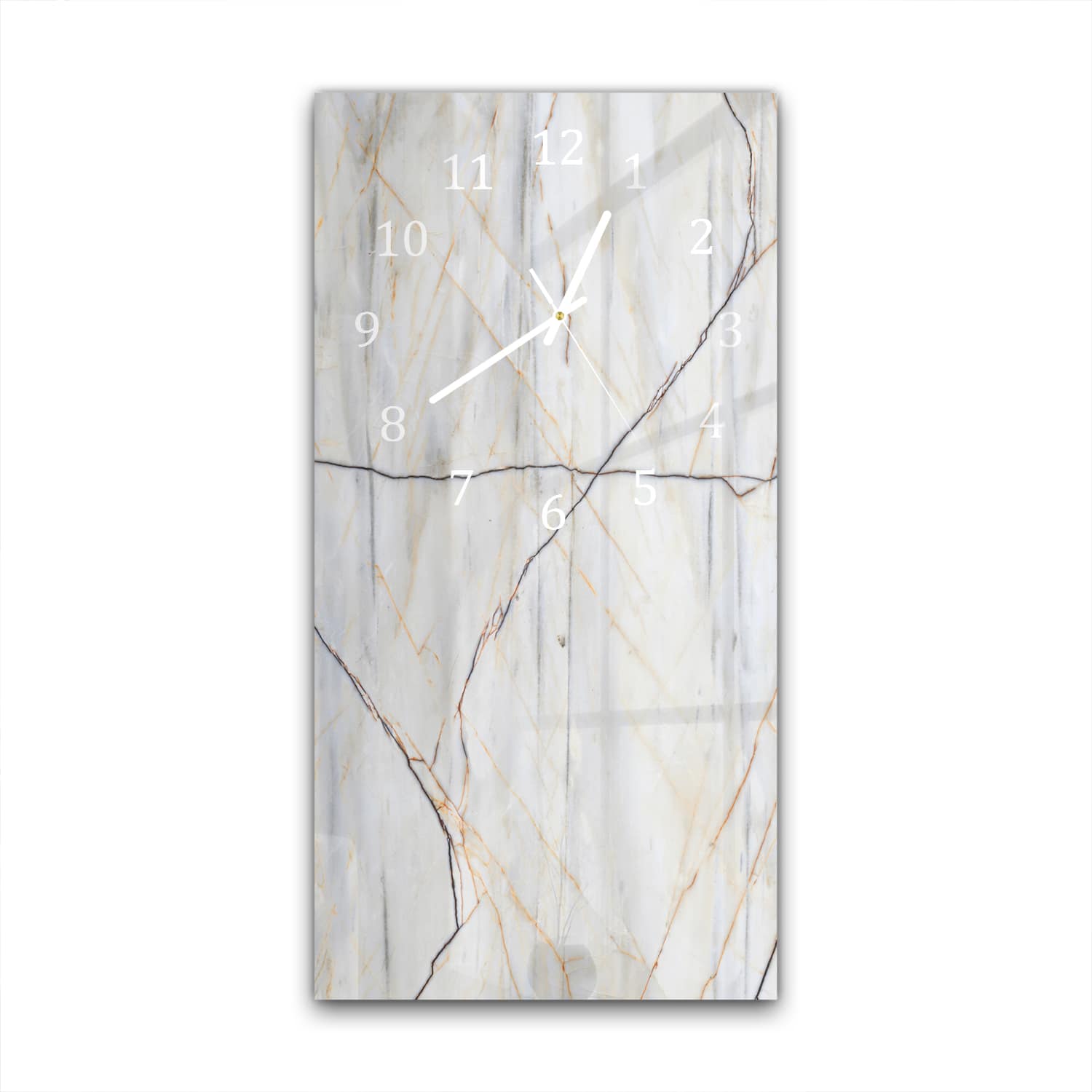 Wanduhr 30x60 - Naturmarmor