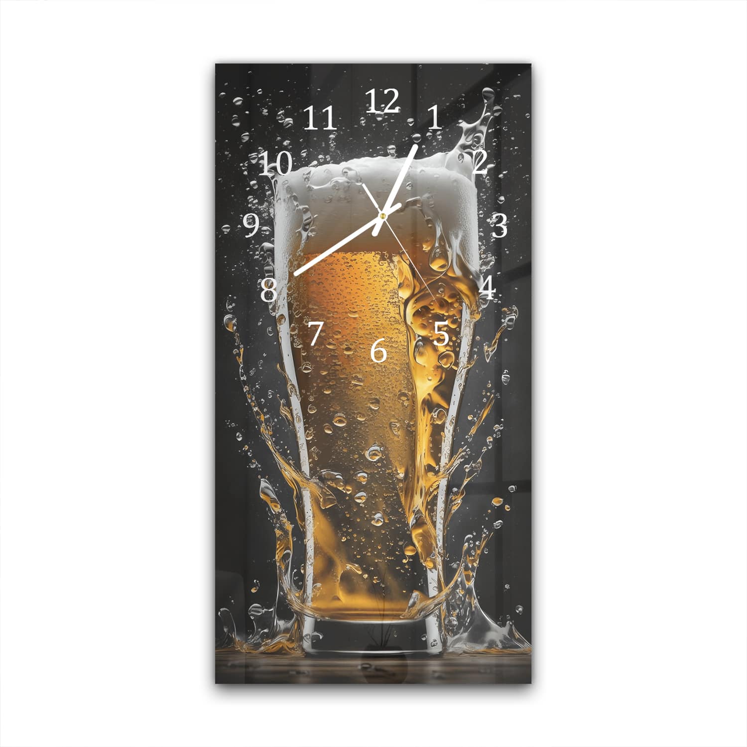Wanduhr 30x60 - Bierexplosion