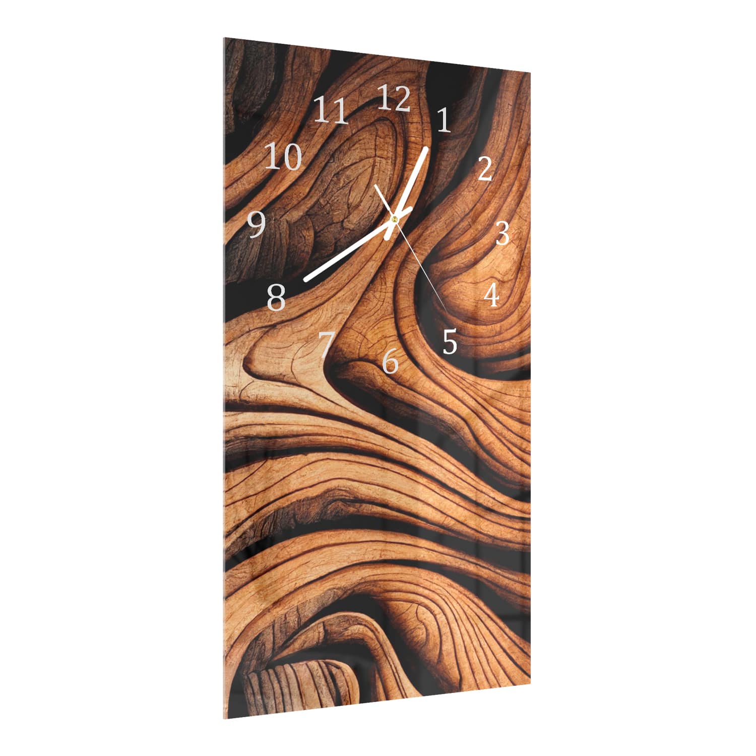 Wanduhr 30x60 - Abstrakte Holztextur