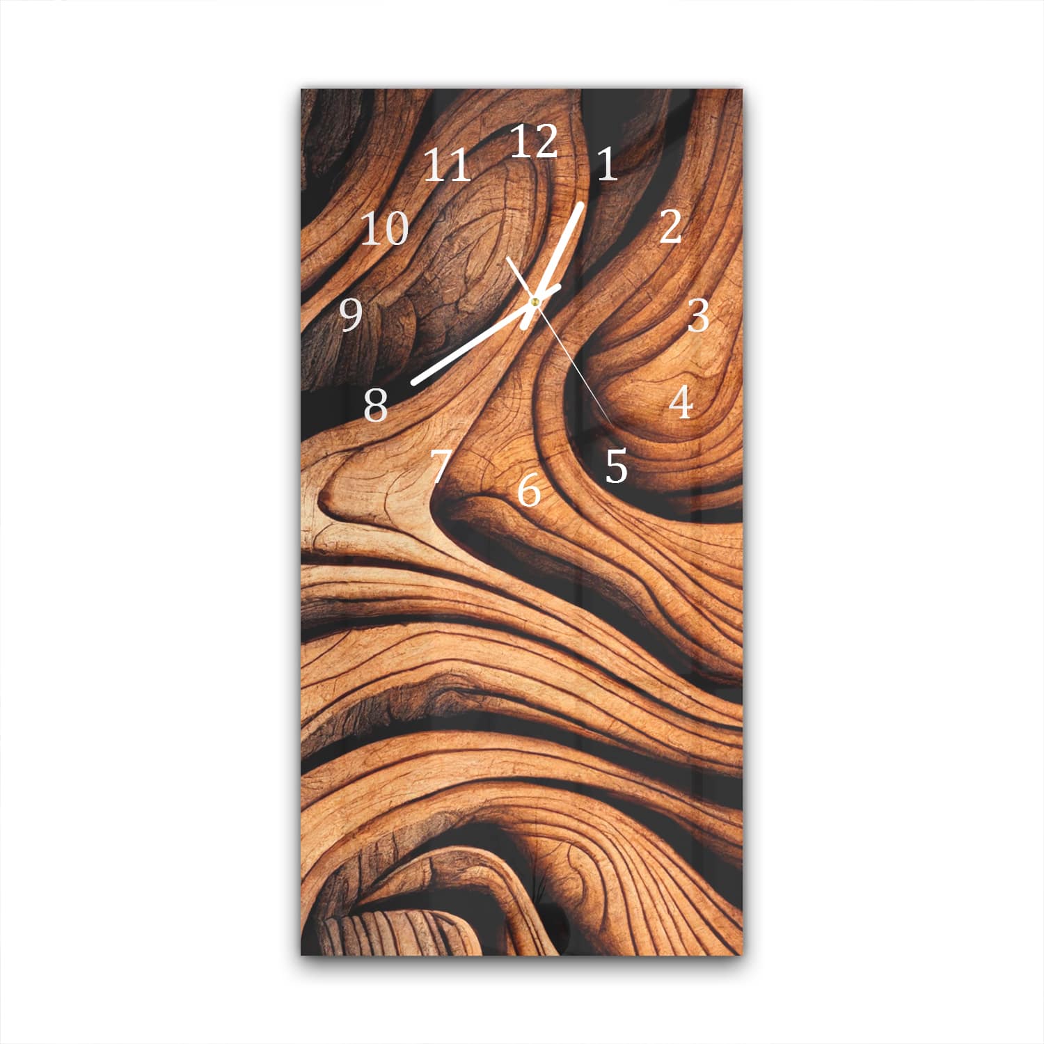 Wanduhr 30x60 - Abstrakte Holztextur