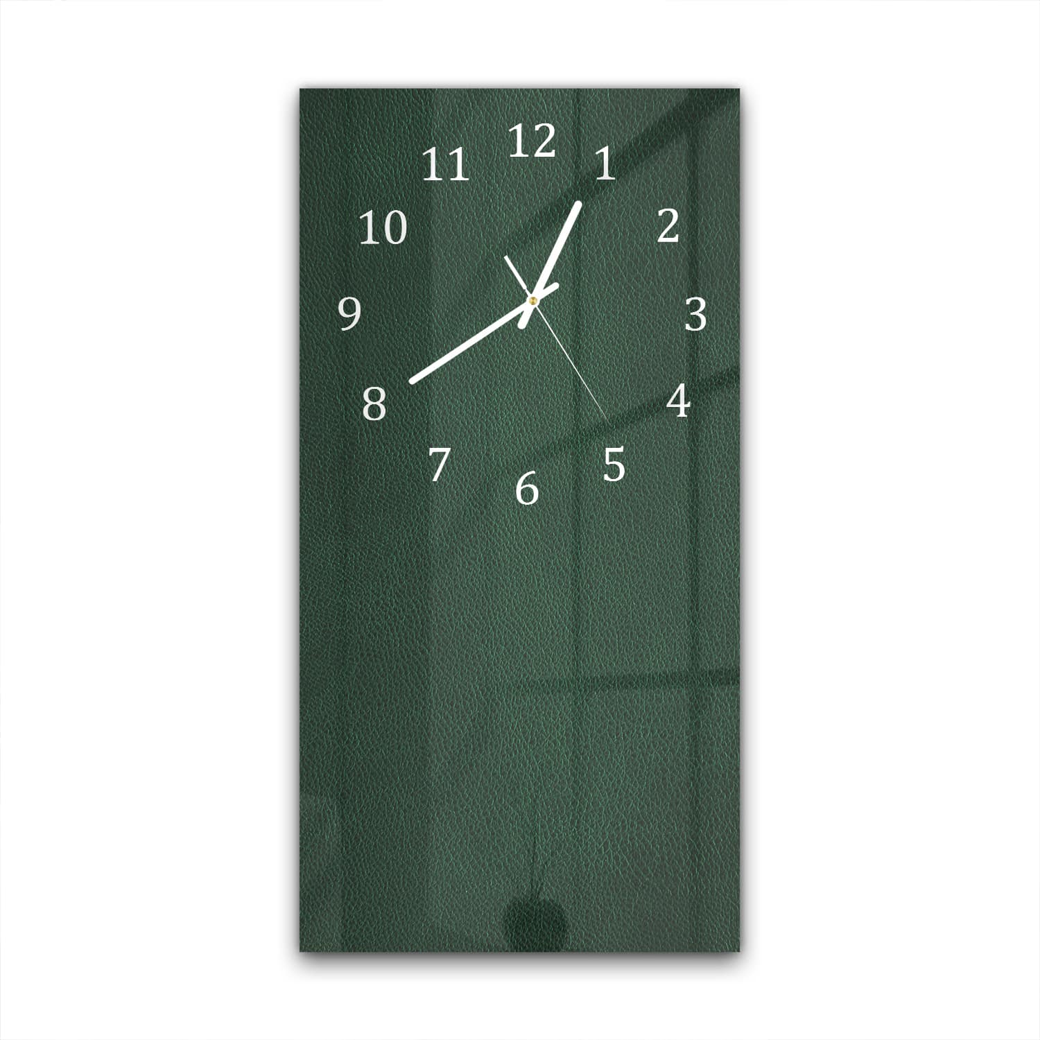 Wanduhr 30x60 - Dunkelgrünes Leder