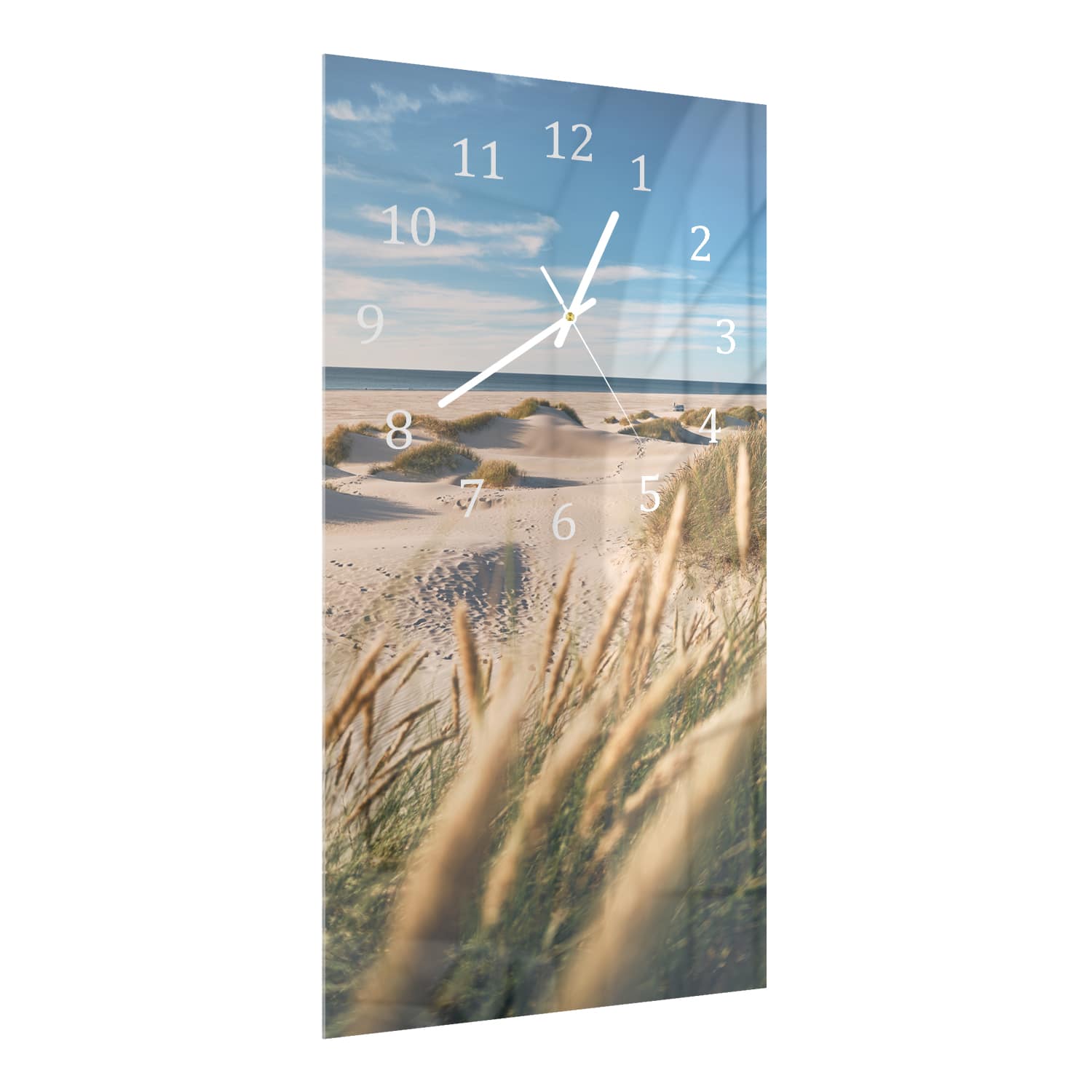 Wanduhr 30x60 - Dünen in Dänemark