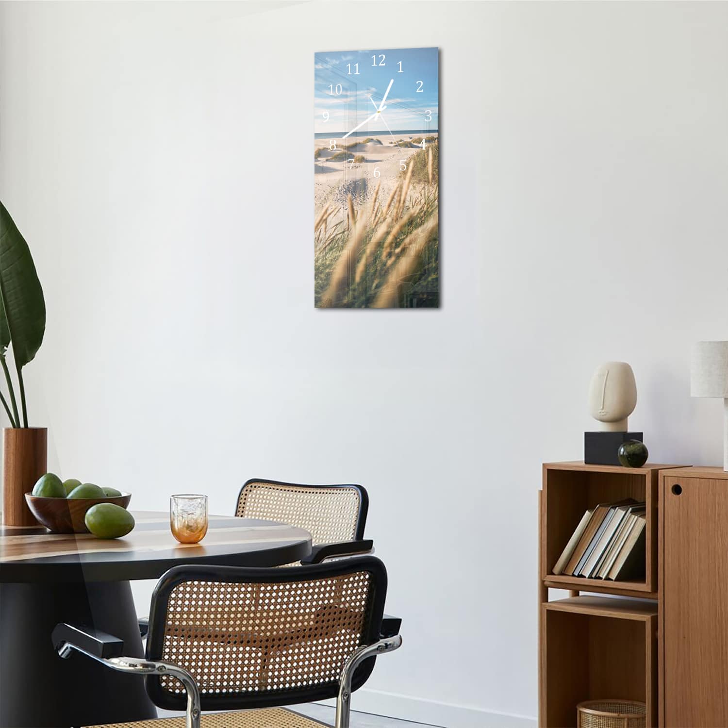 Wanduhr 30x60 - Dünen in Dänemark