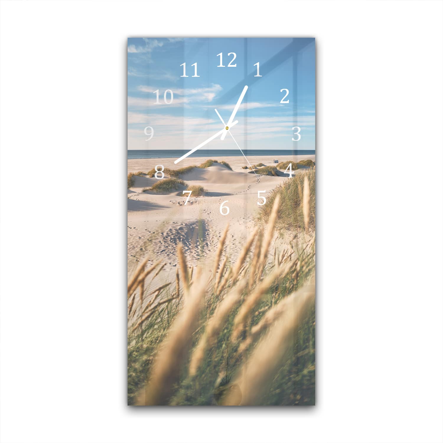 Wanduhr 30x60 - Dünen in Dänemark