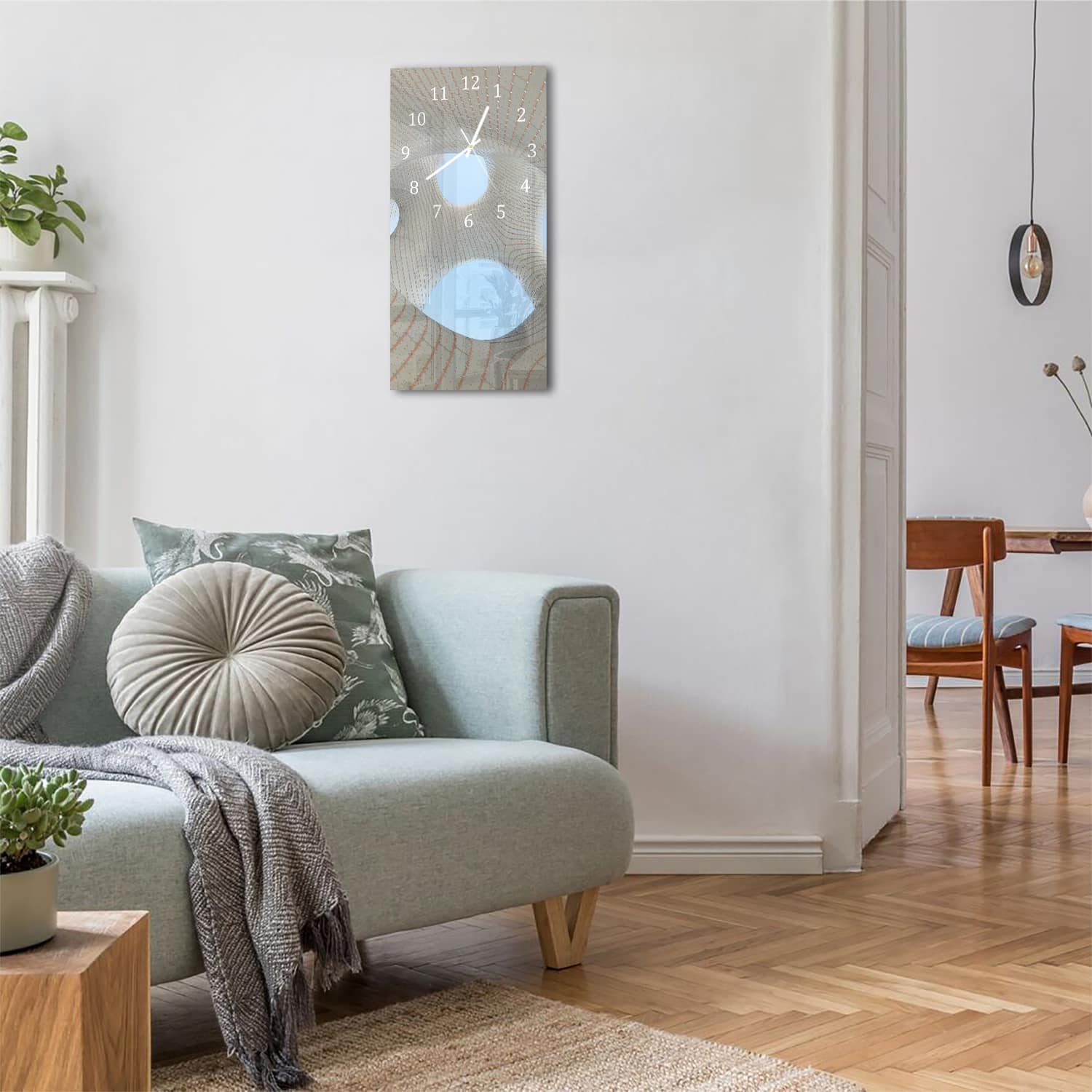 Wanduhr 30x60 - Räumliche Abstraktion