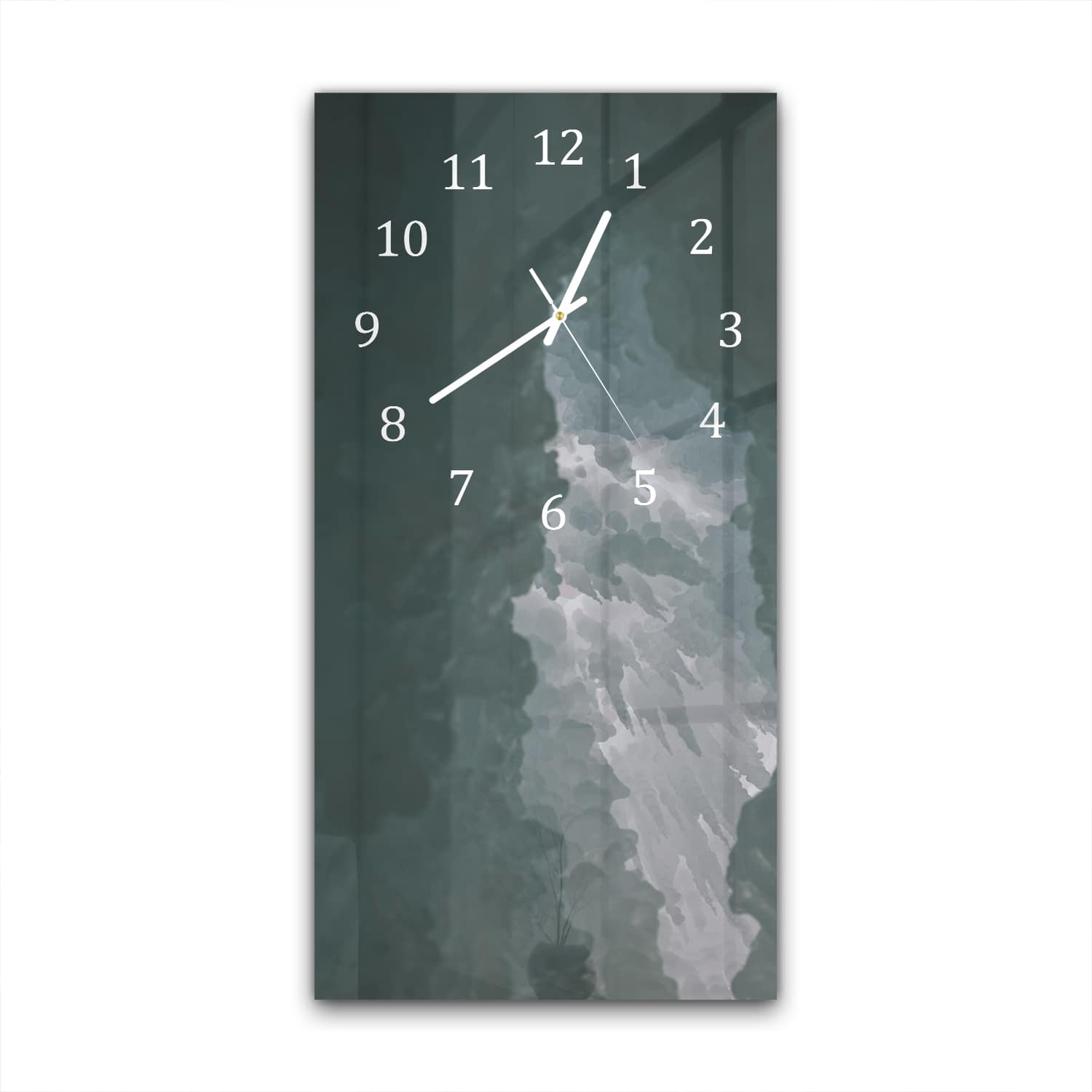 Wanduhr 30x60 - Natürliche Eishöhle