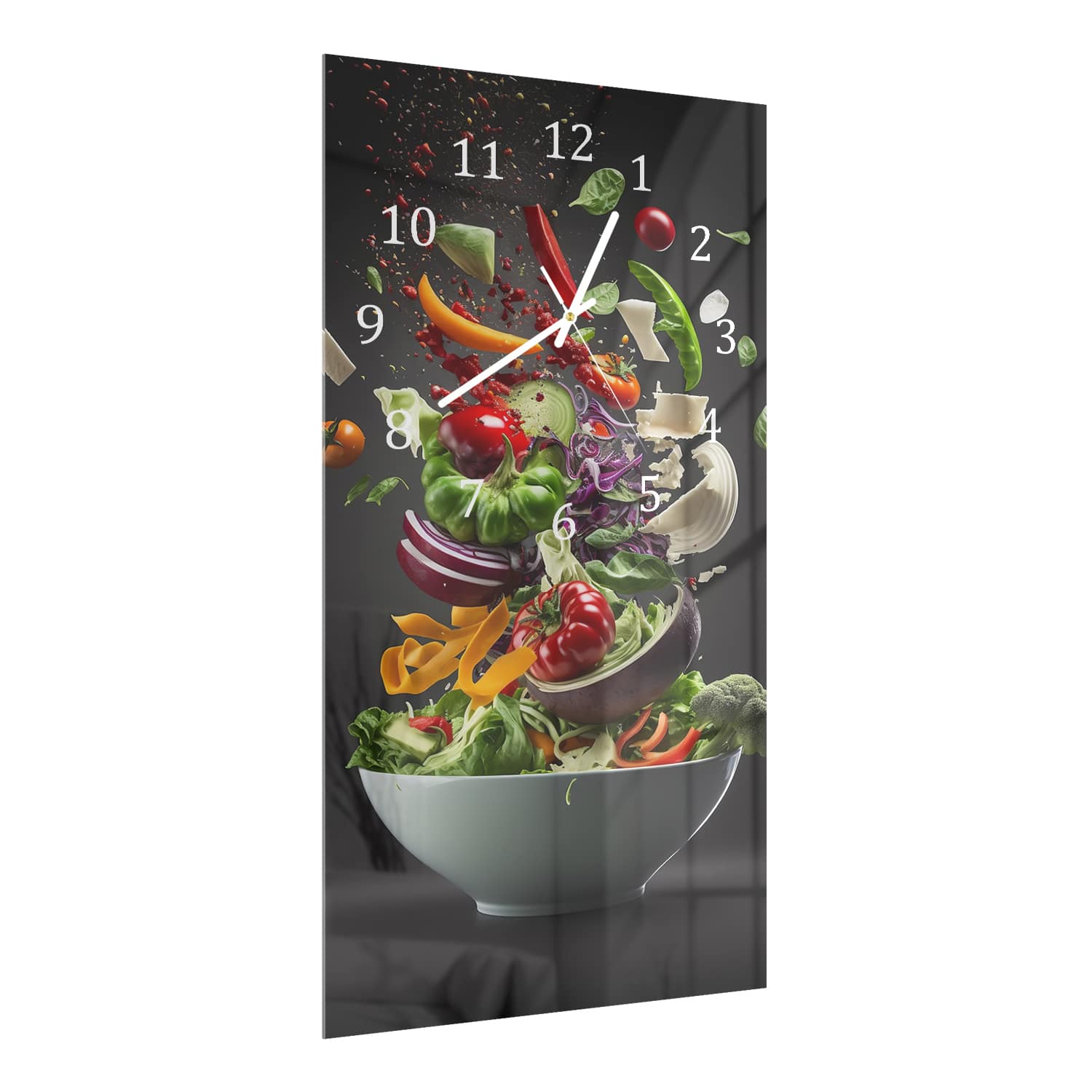 Wanduhr 30x60 - Gemüse-Explosion