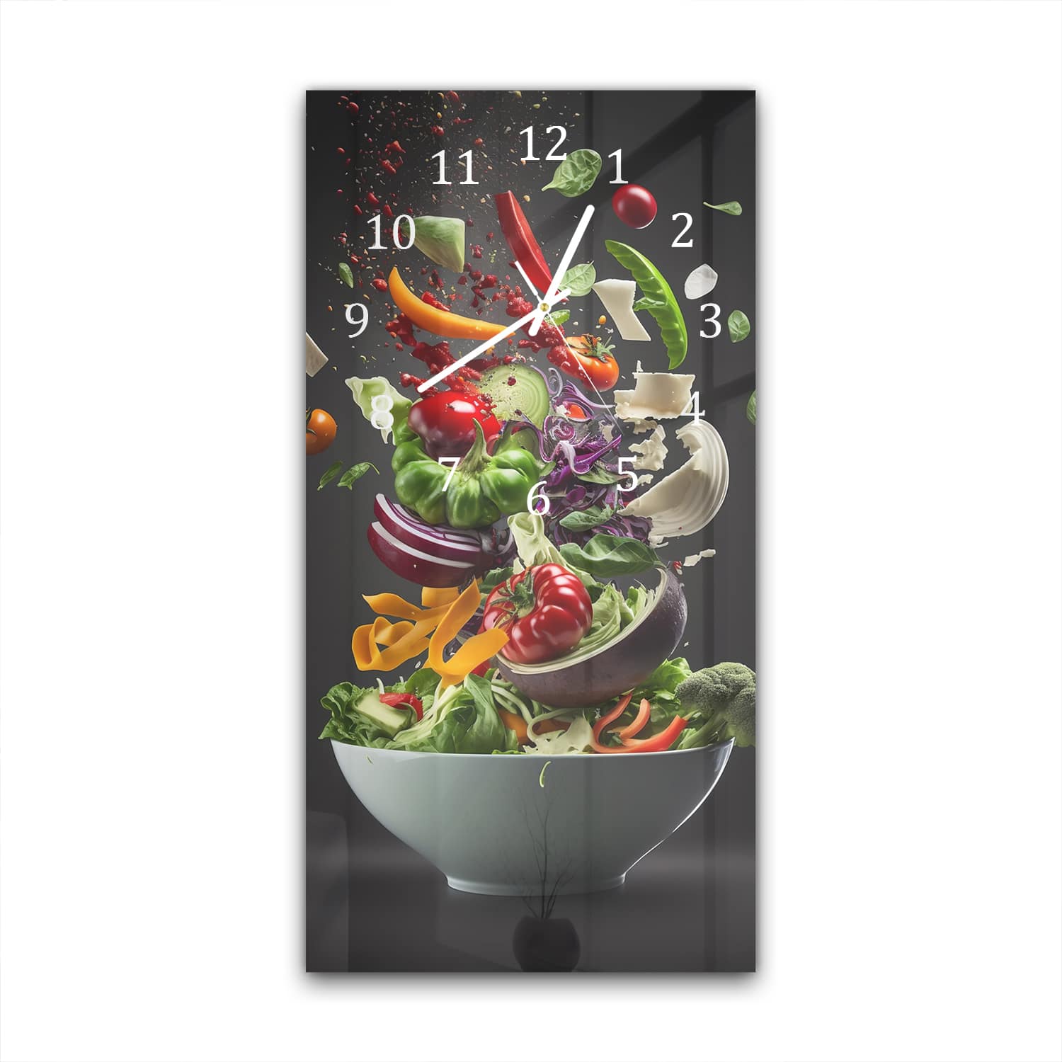Wanduhr 30x60 - Gemüse-Explosion