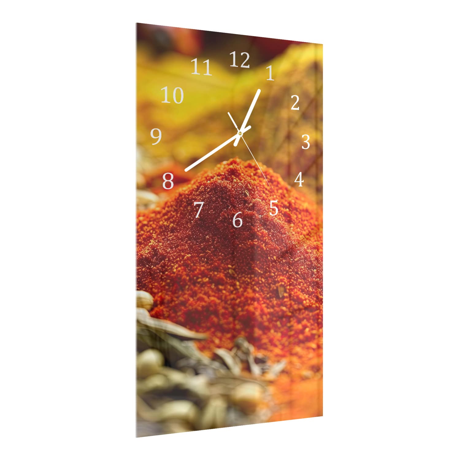 Wanduhr 30x60 - Gewürzmix Nahaufnahme