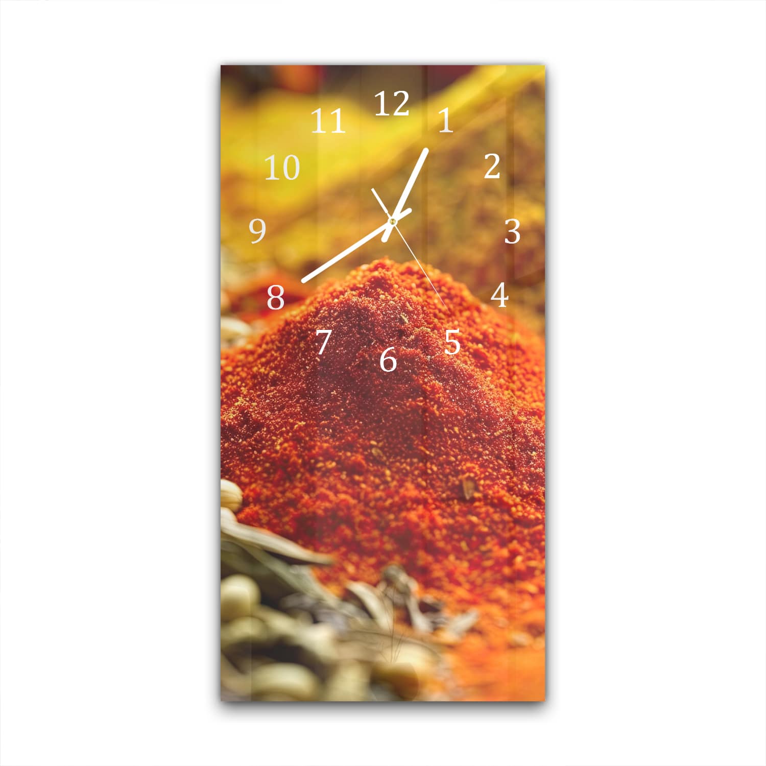 Wanduhr 30x60 - Gewürzmix Nahaufnahme