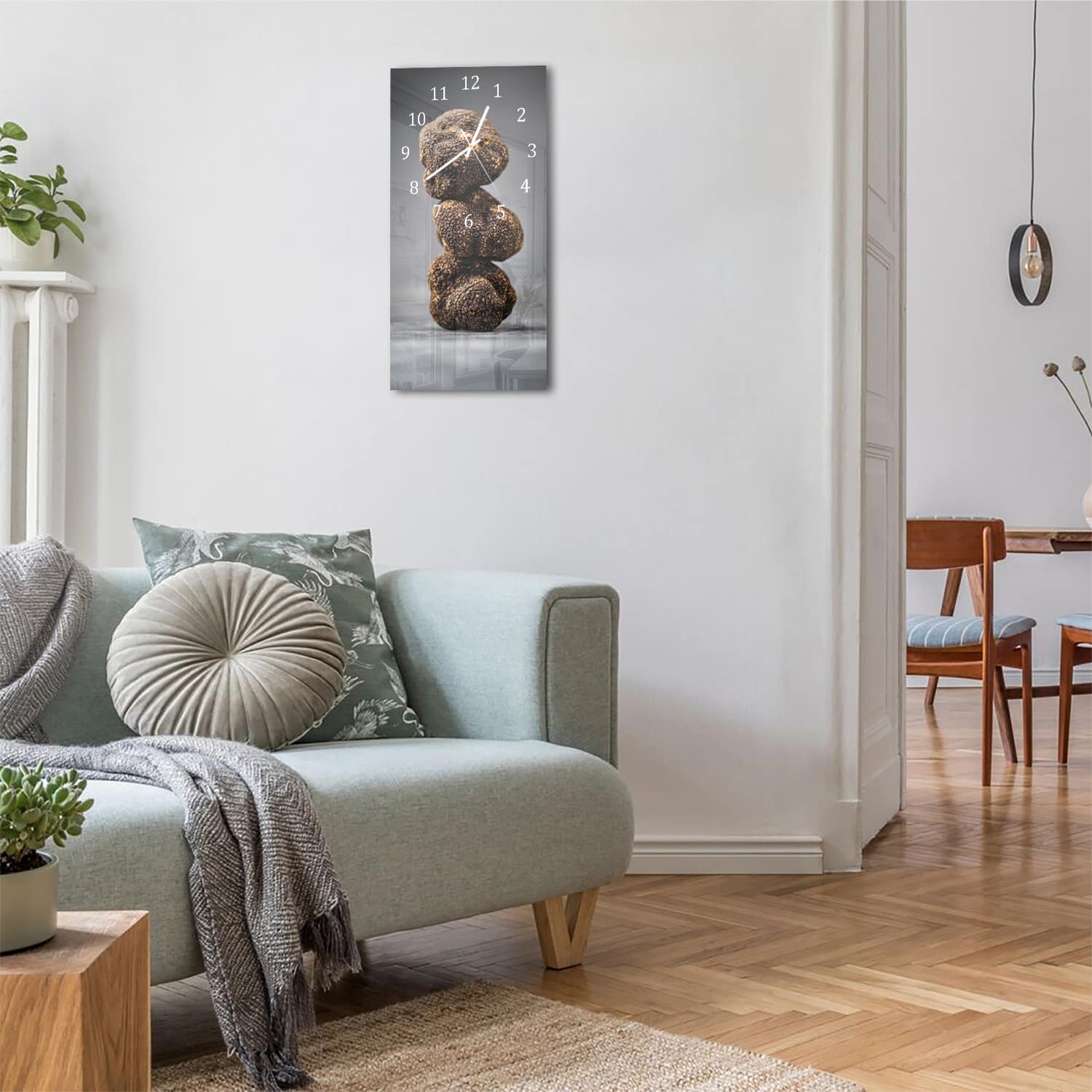 Wanduhr 30x60 - Trüffel