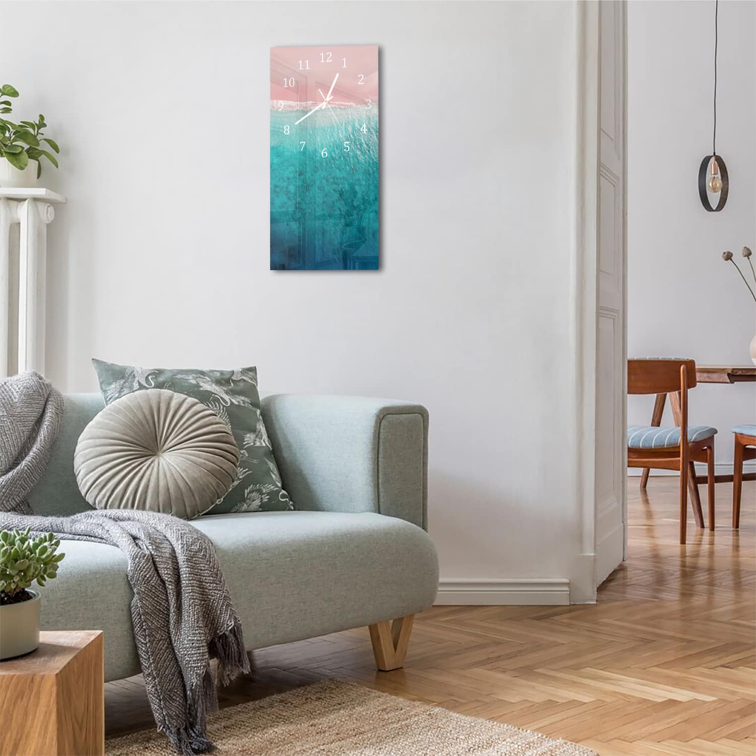 Wanduhr 30x60 - Tropischer Strand