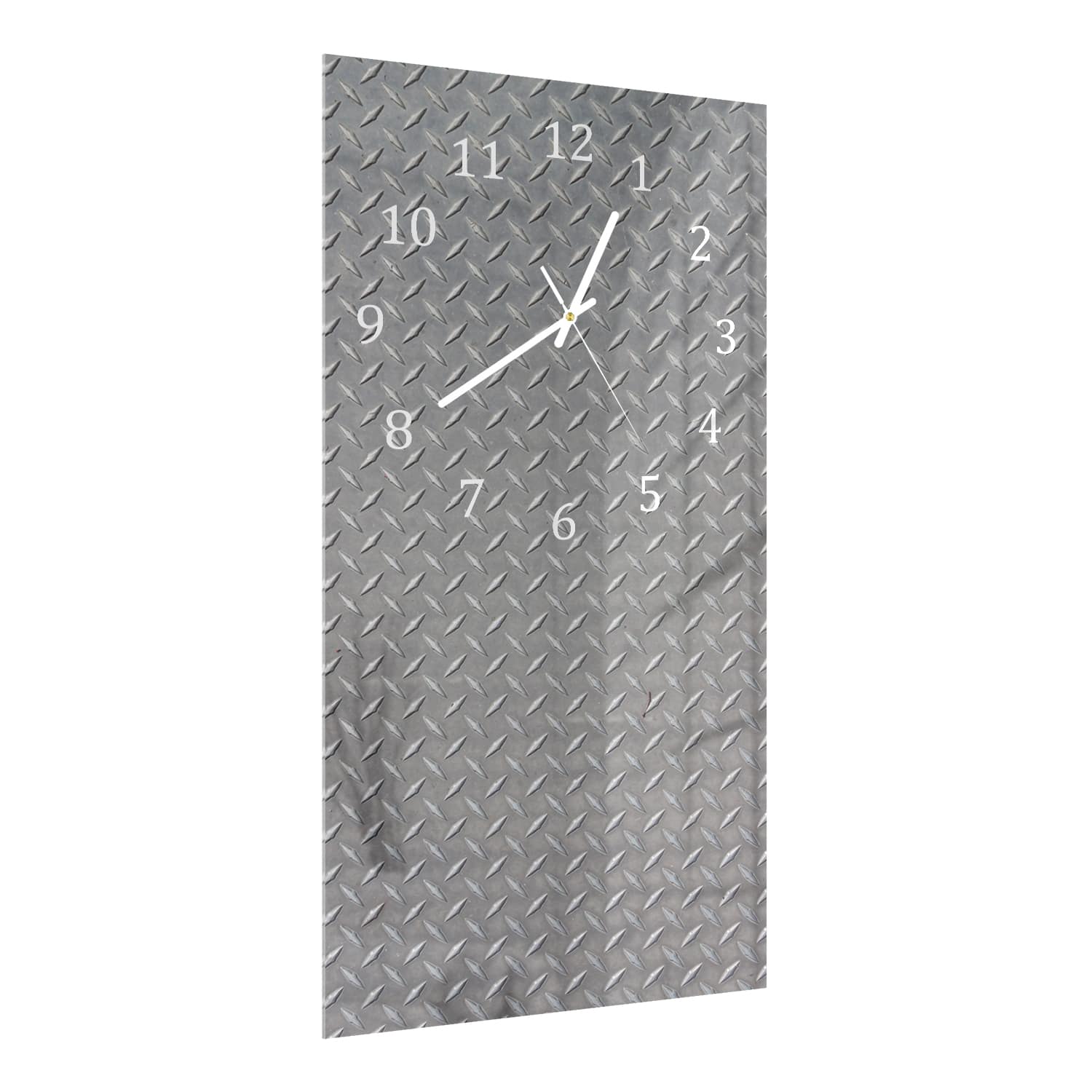 Wanduhr 30x60 - Riffelblech-Textur