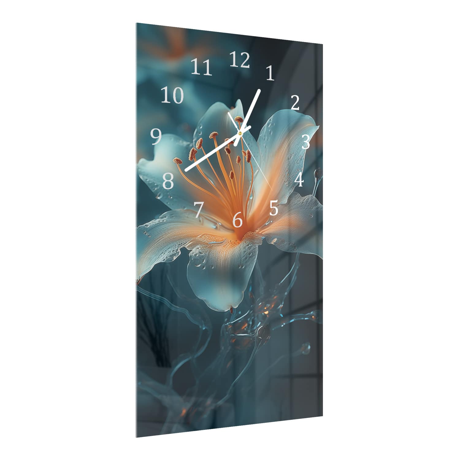 Wanduhr 30x60 - Magische Lilie