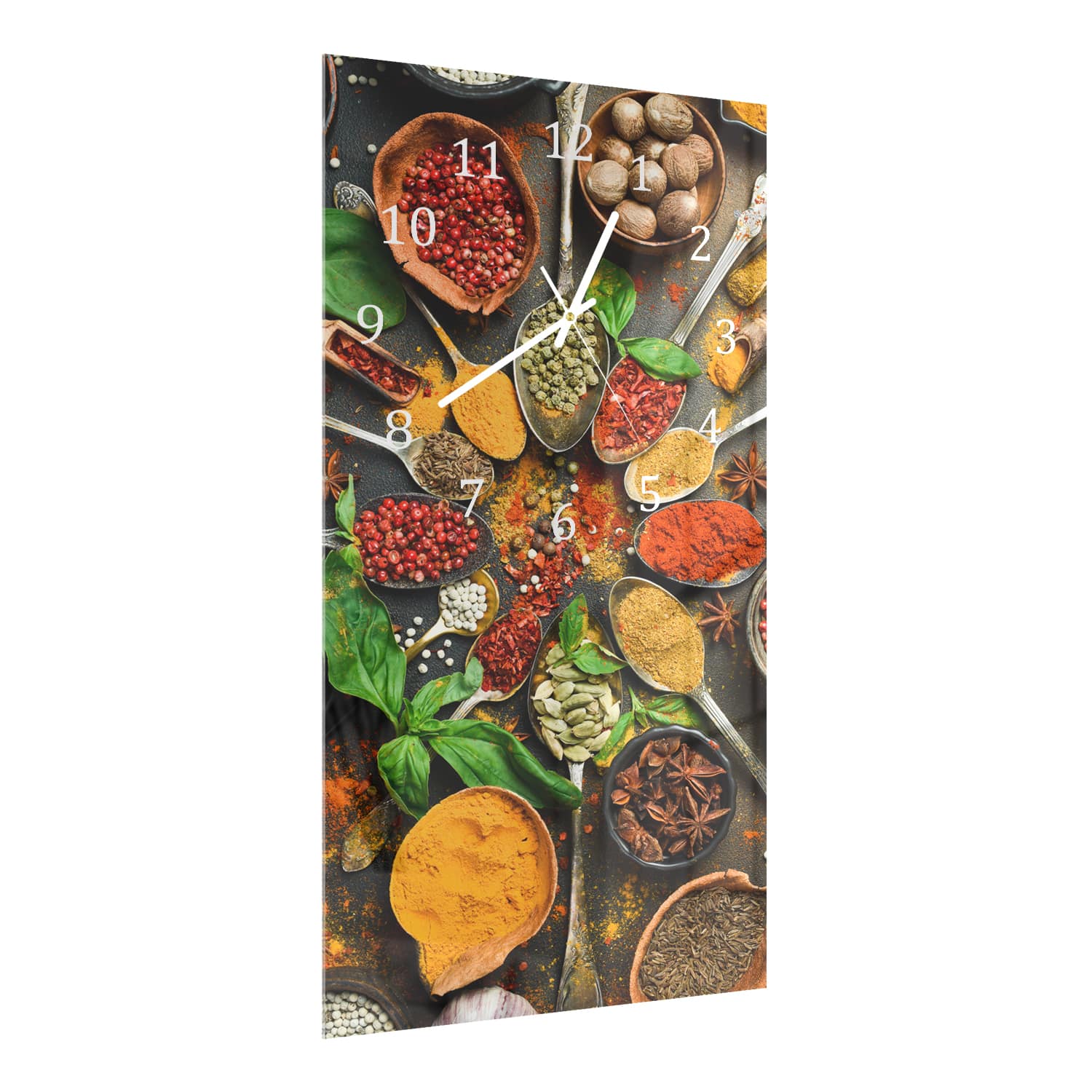 Wanduhr 30x60 - Würzige Farbenpracht