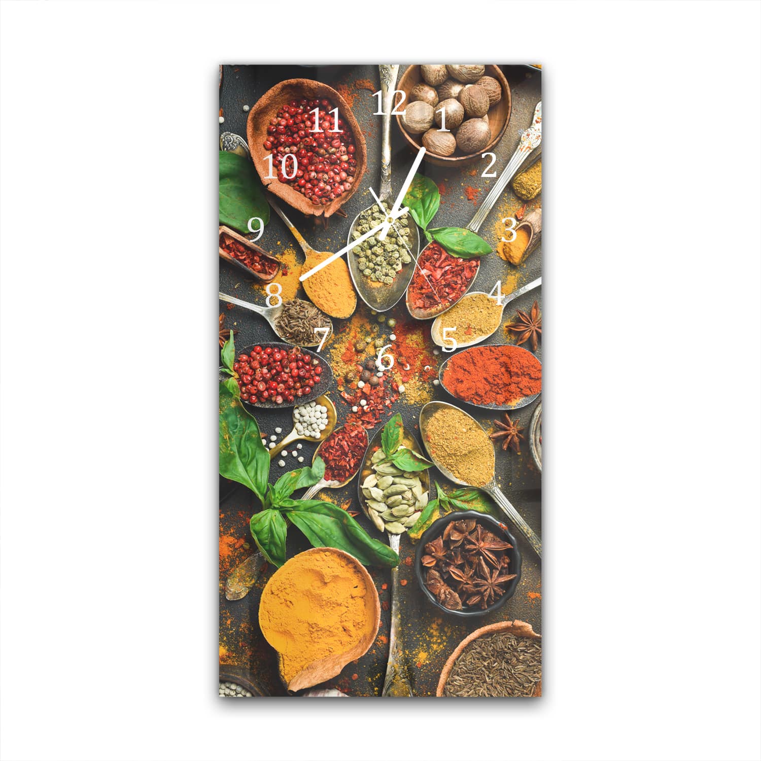Wanduhr 30x60 - Würzige Farbenpracht
