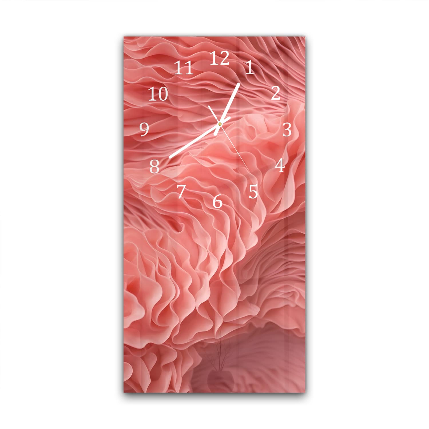 Wanduhr 30x60 - Organische Textur von Korallen