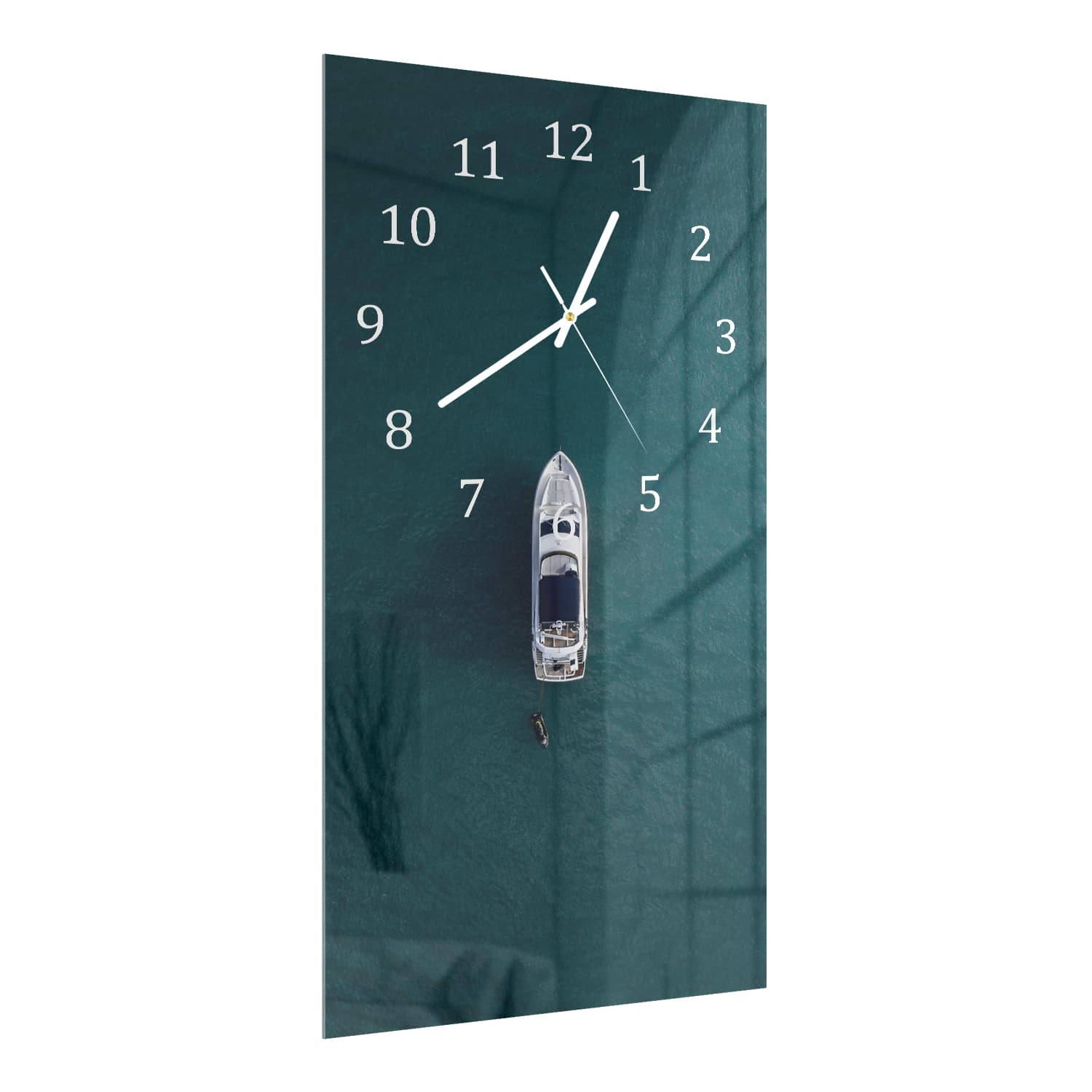 Wanduhr 30x60 - Jacht im Ozean