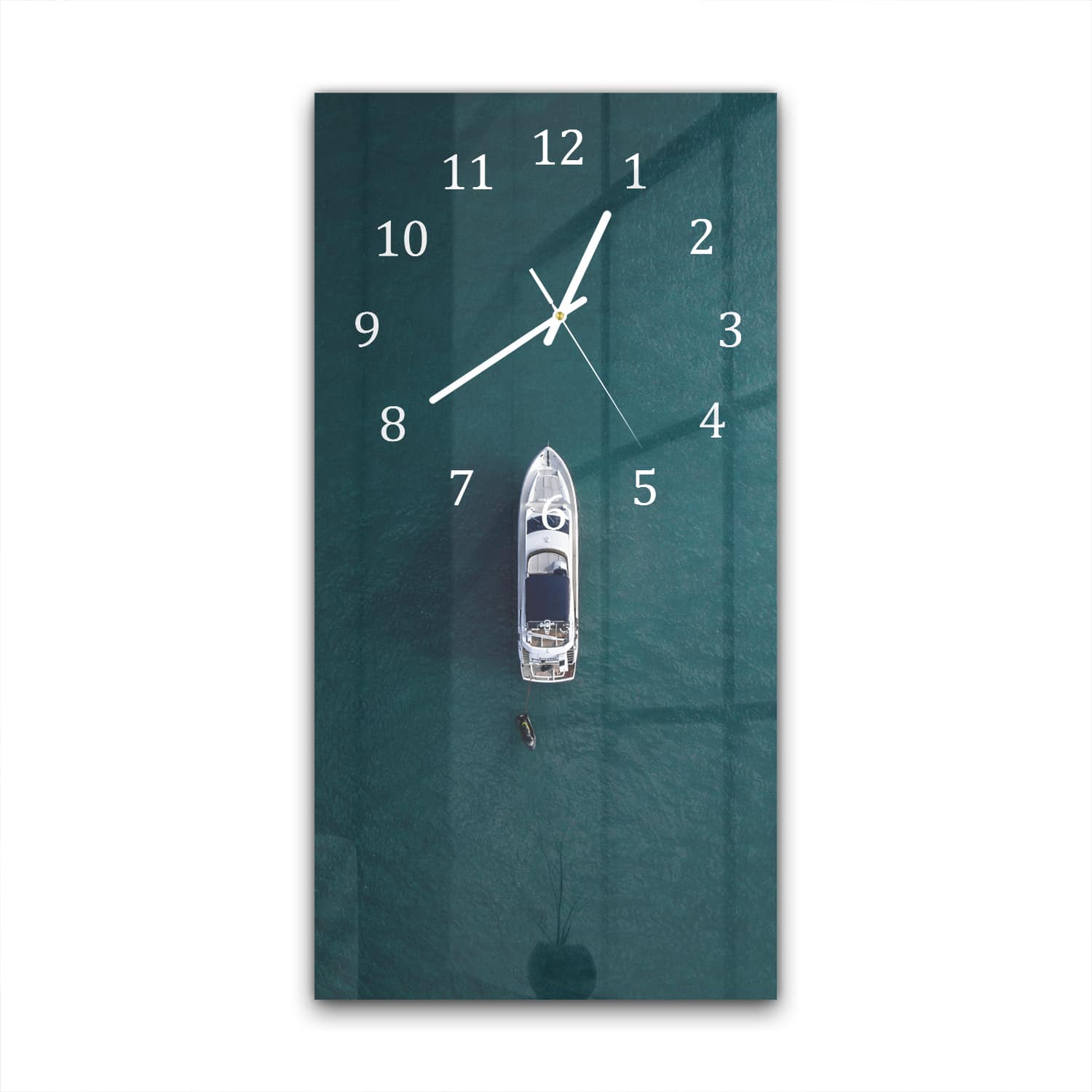 Wanduhr 30x60 - Jacht im Ozean